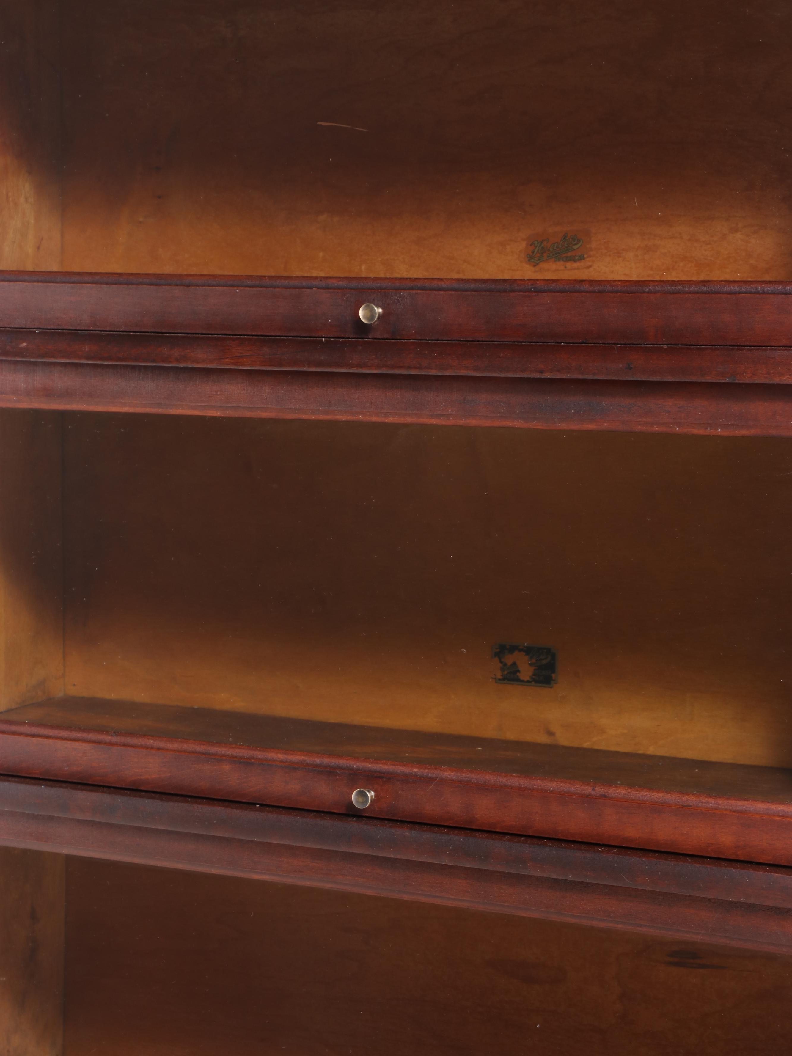 Hale Mahogany Finish Four-Stack Barrister's Bookcase, 20th Century