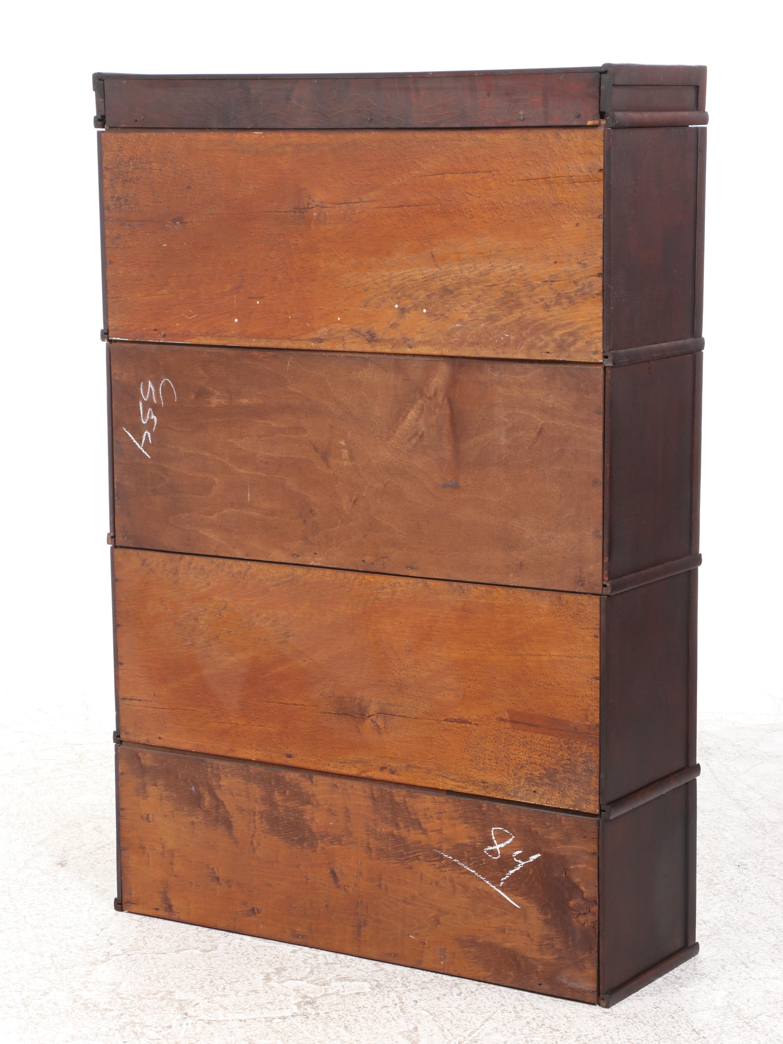 Hale Mahogany Finish Four-Stack Barrister's Bookcase, 20th Century