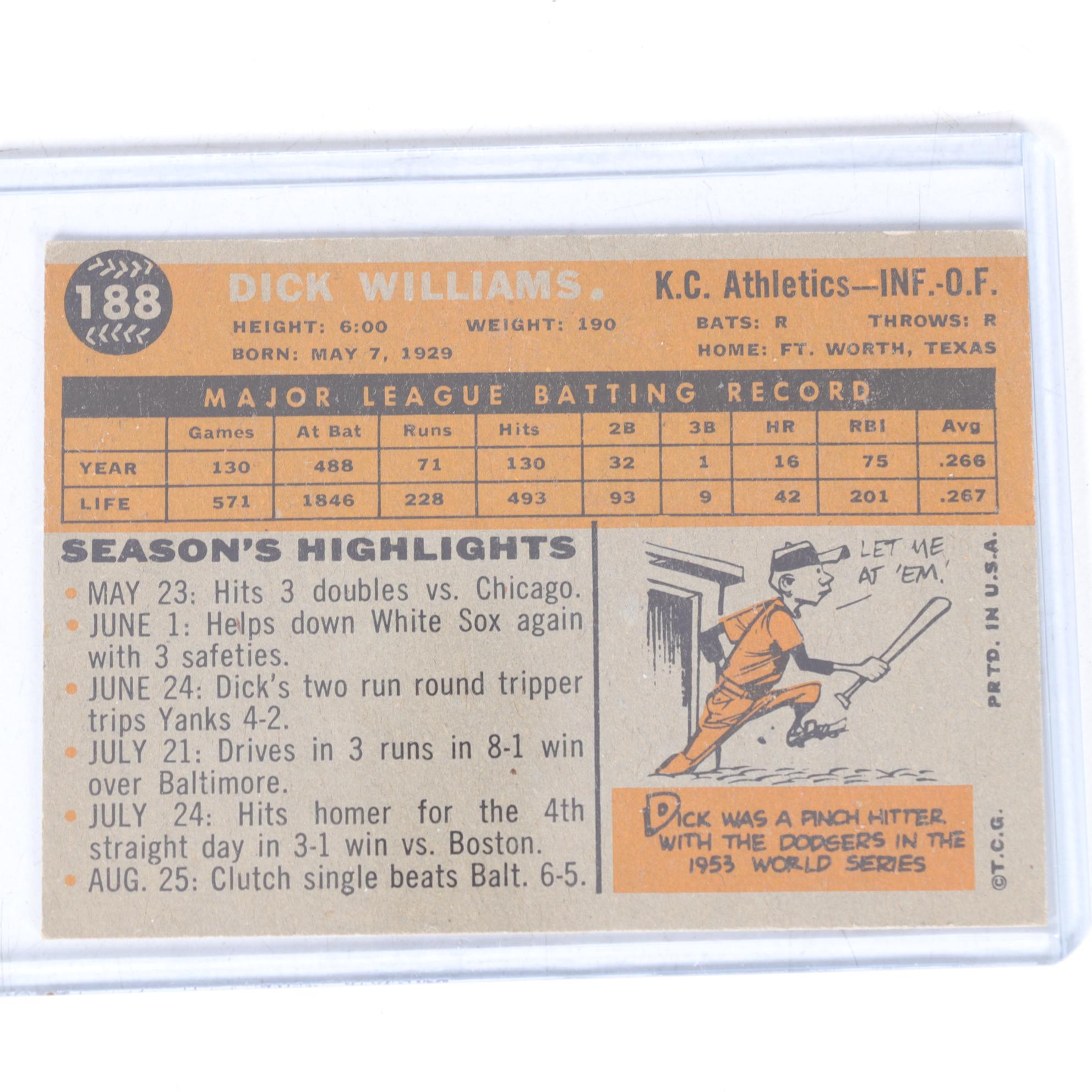 1960 Topps Baseball Cards with #35 Whitey Ford and #450 Orlando Cepeda