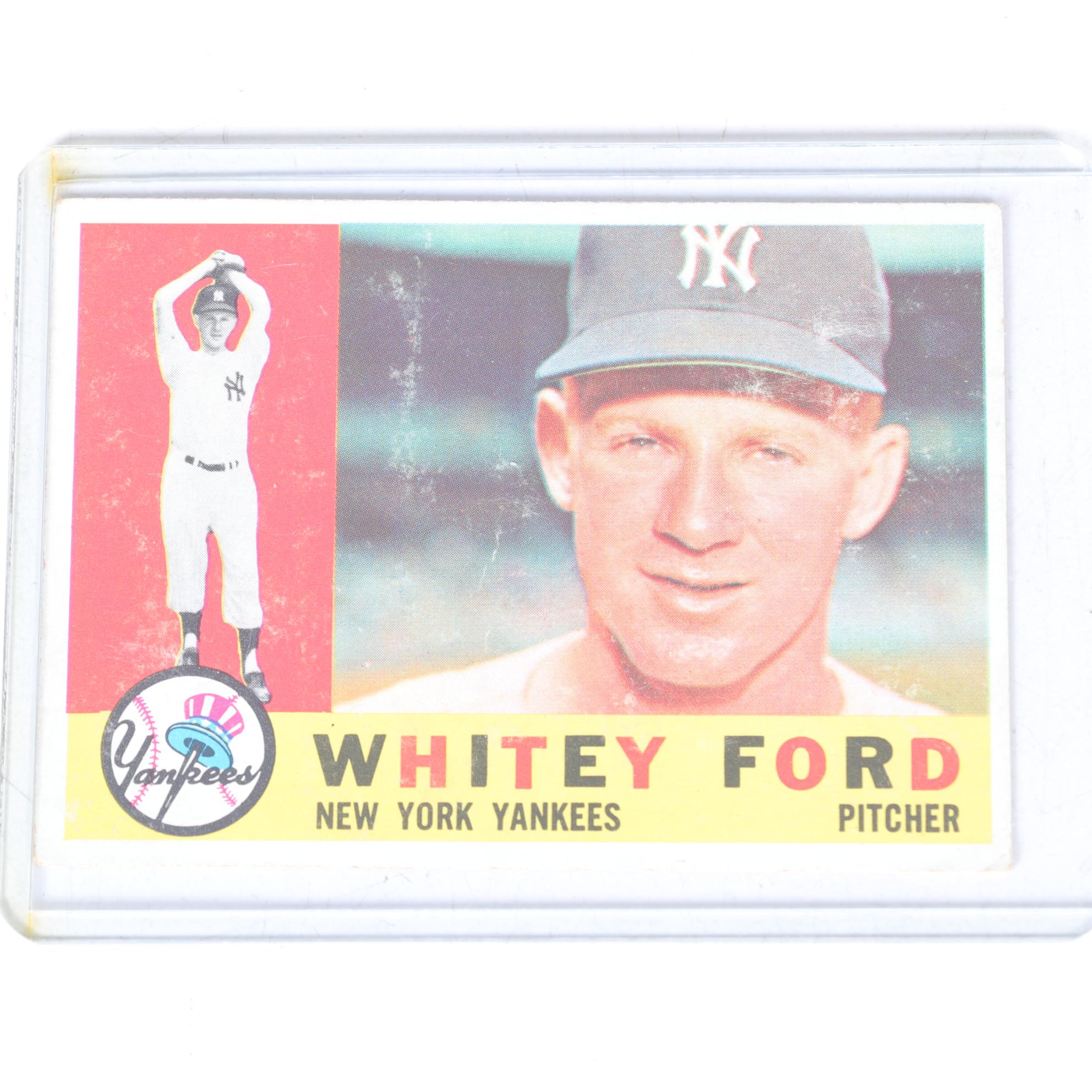 1960 Topps Baseball Cards with #35 Whitey Ford and #450 Orlando Cepeda
