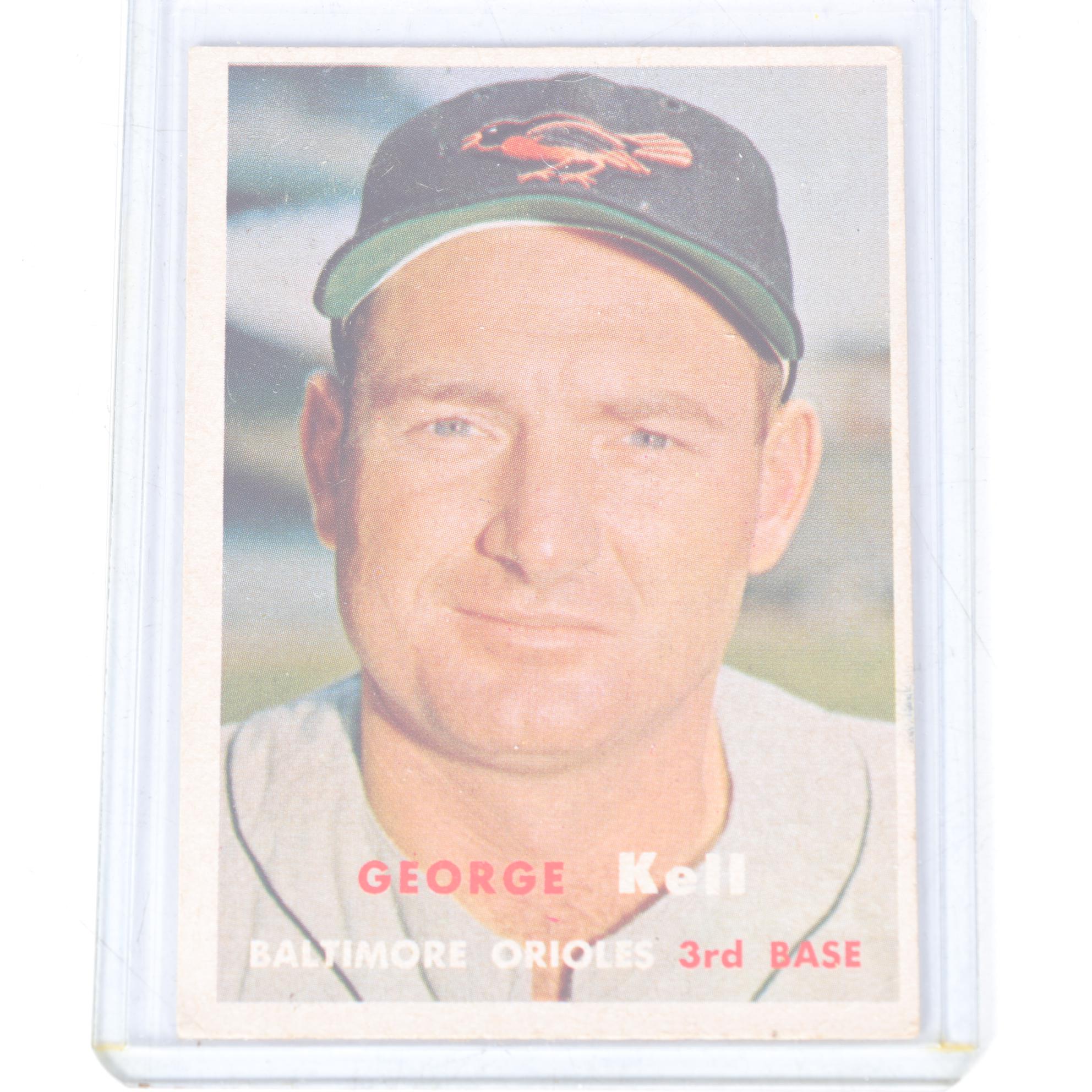 1957 Topps Baseball Cards with #250 Ed Mathews and #38 Nellie Fox