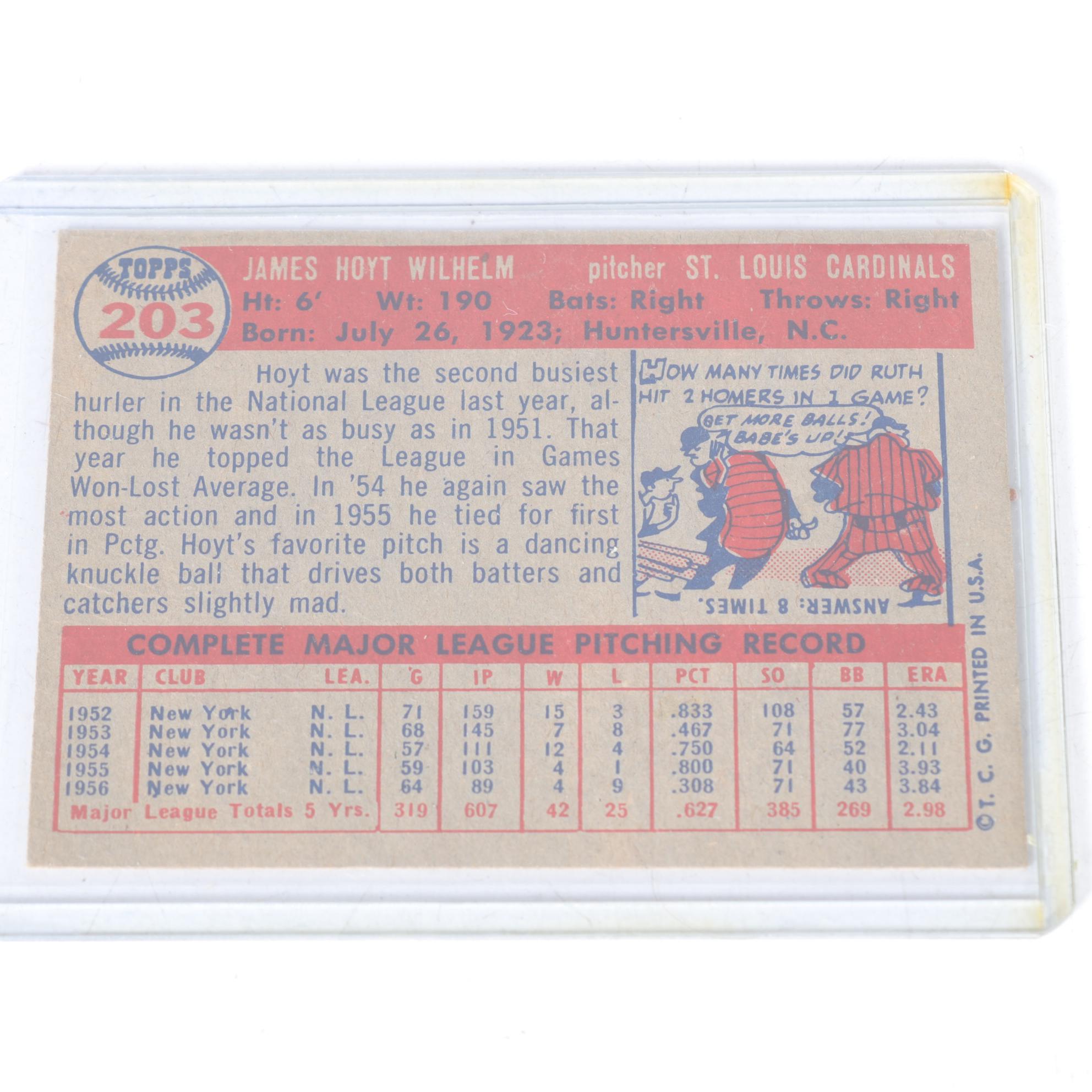 1957 Topps Baseball Cards with #125 Al Kaline and #120 Bob  Lemon