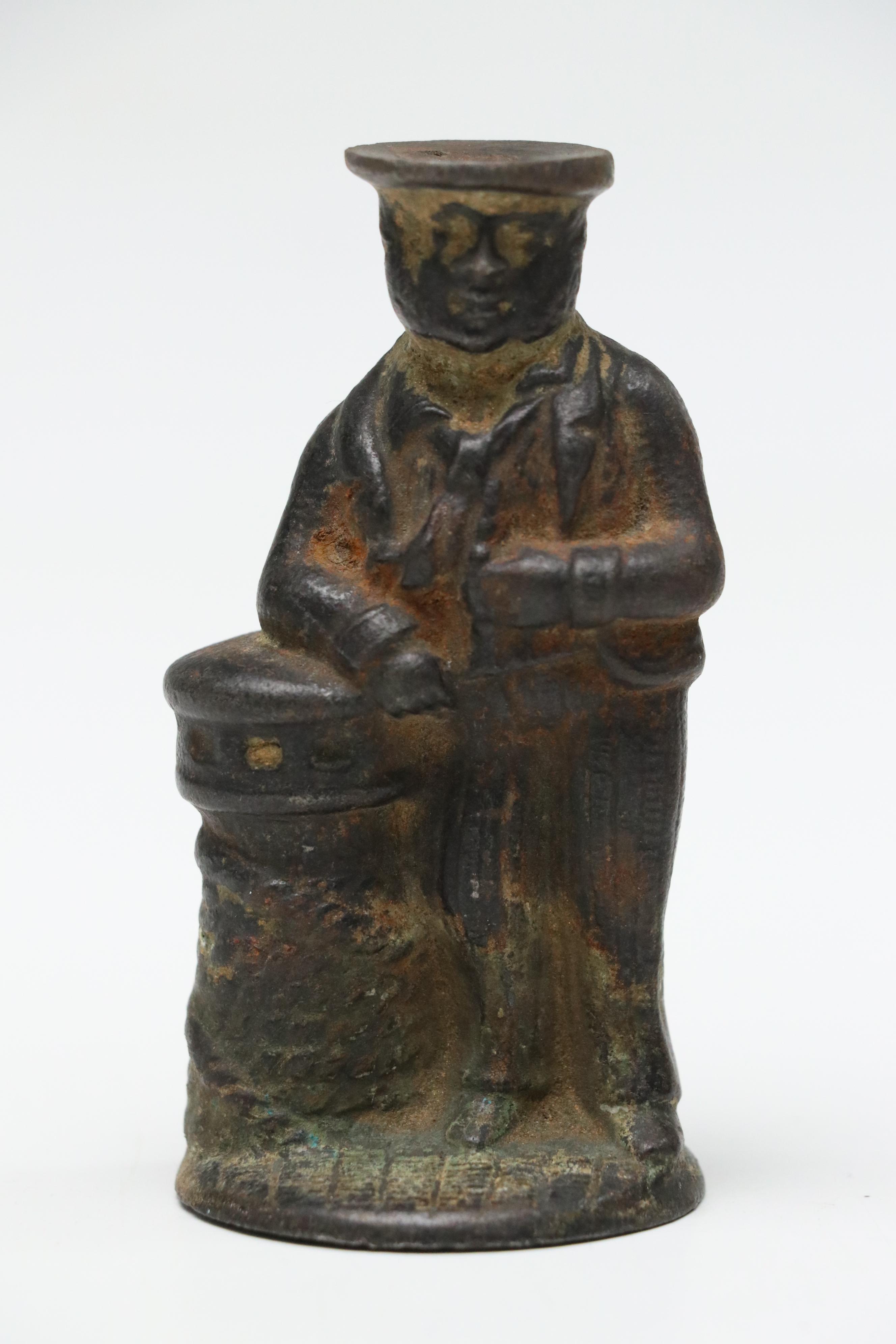 Victorian Shoe Shine Boy with Other Cast Metal Figurines