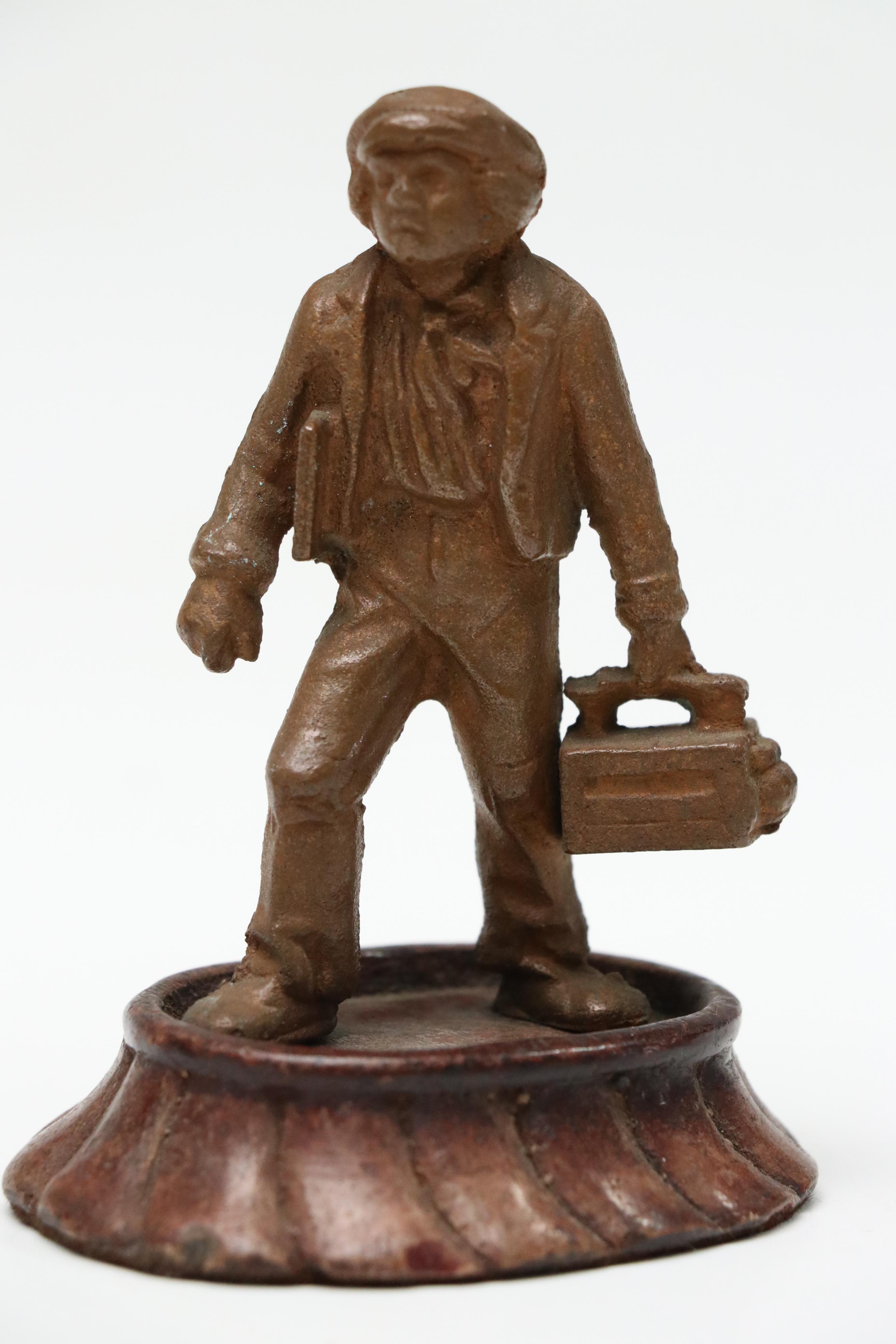 Victorian Shoe Shine Boy with Other Cast Metal Figurines