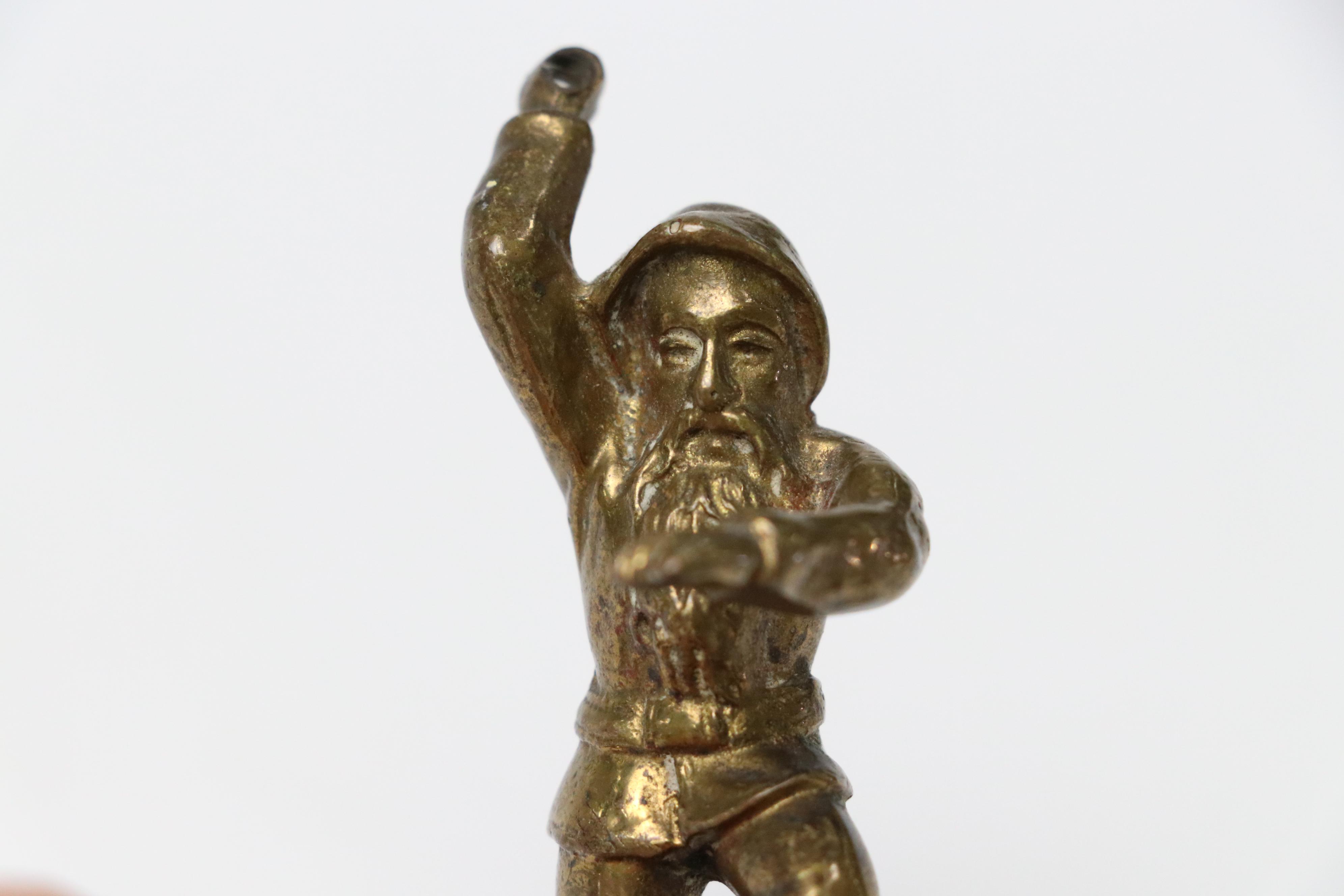 Victorian Shoe Shine Boy with Other Cast Metal Figurines