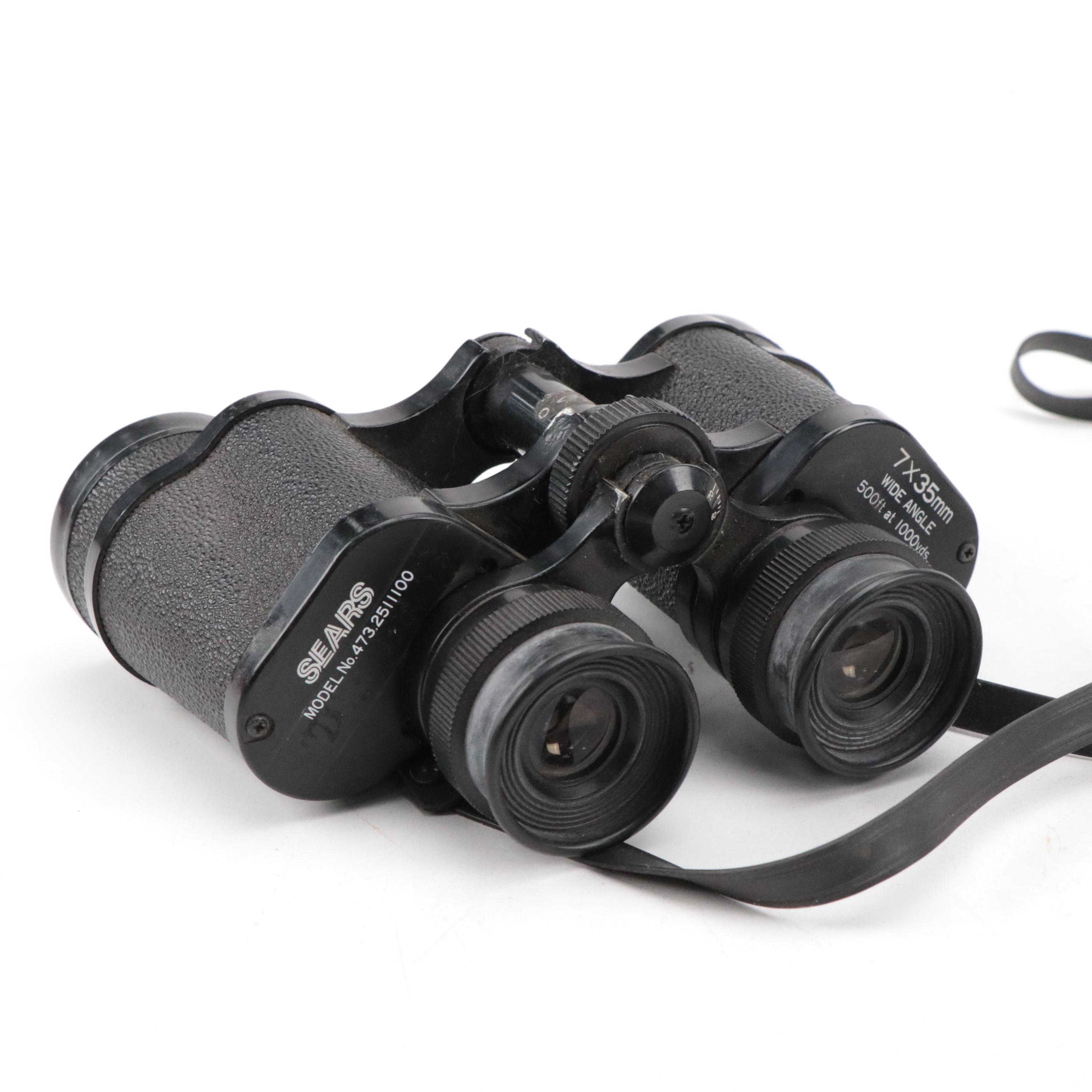 Sears Binoculars with Japanese Painted Wood and Other Ducks