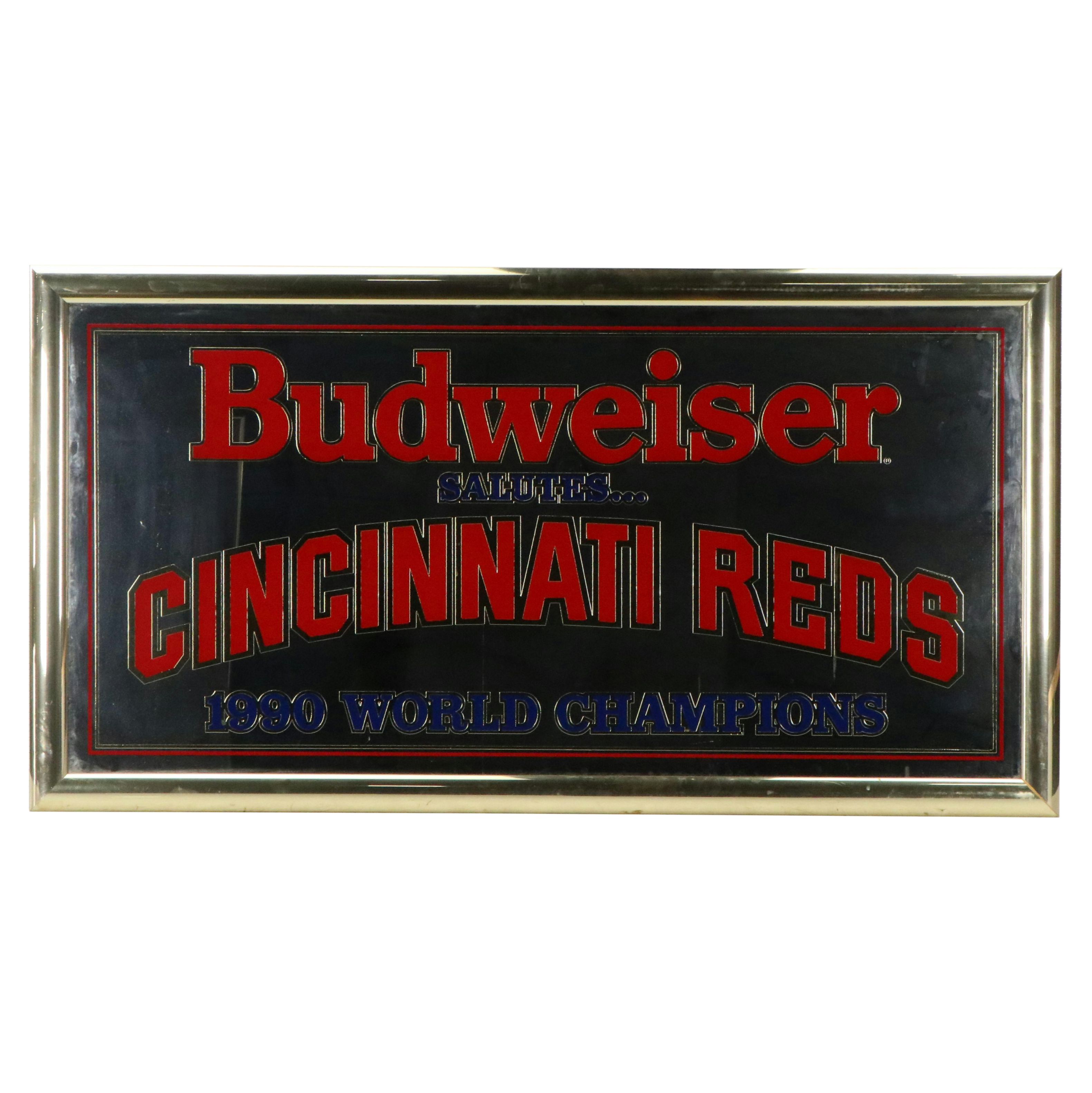 1990 Cincinnati Reds World Champions Budweiser Sign