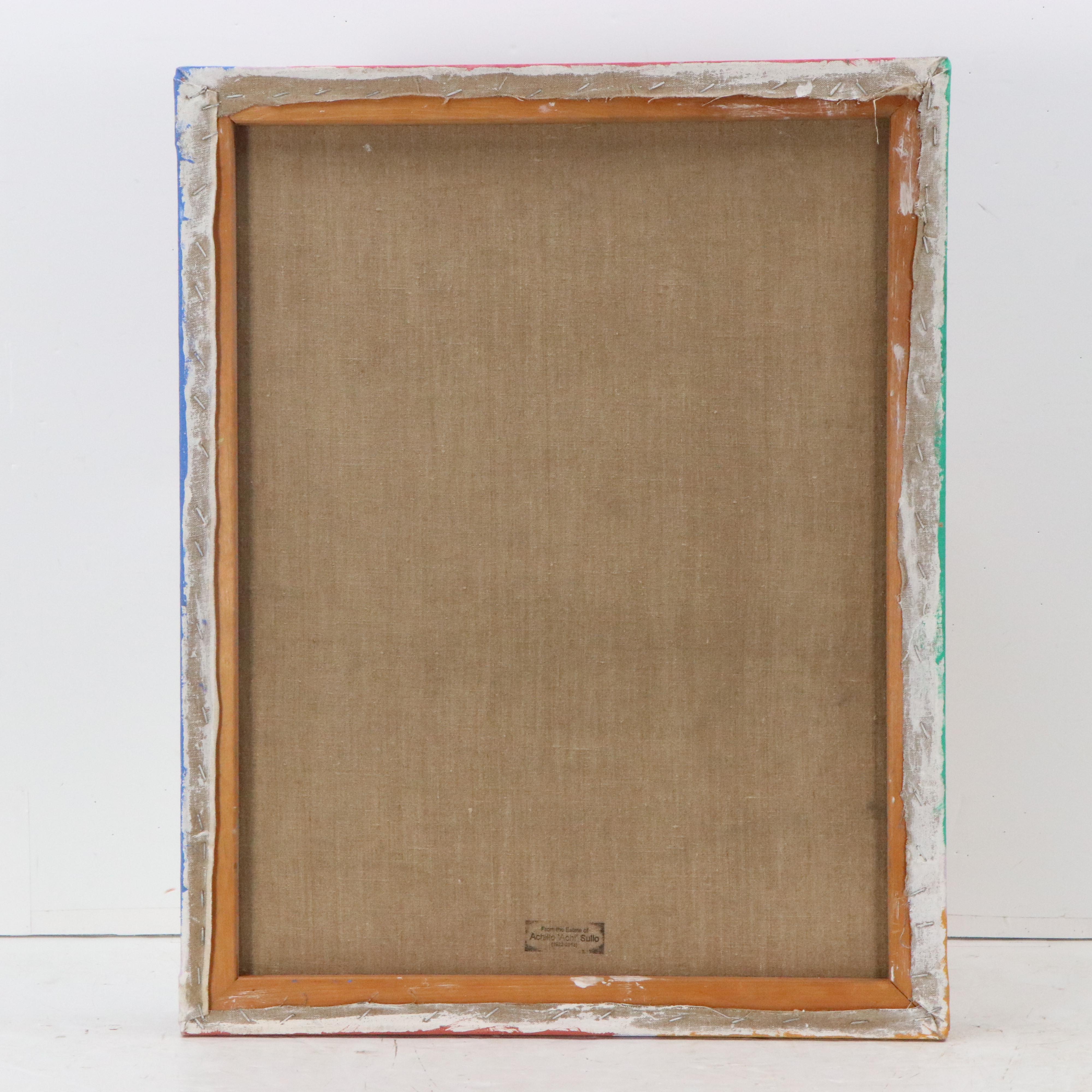 Achillo “Achi” Sullo Modern Biomorphic Acrylic Painting, Mid-Late 20th Century