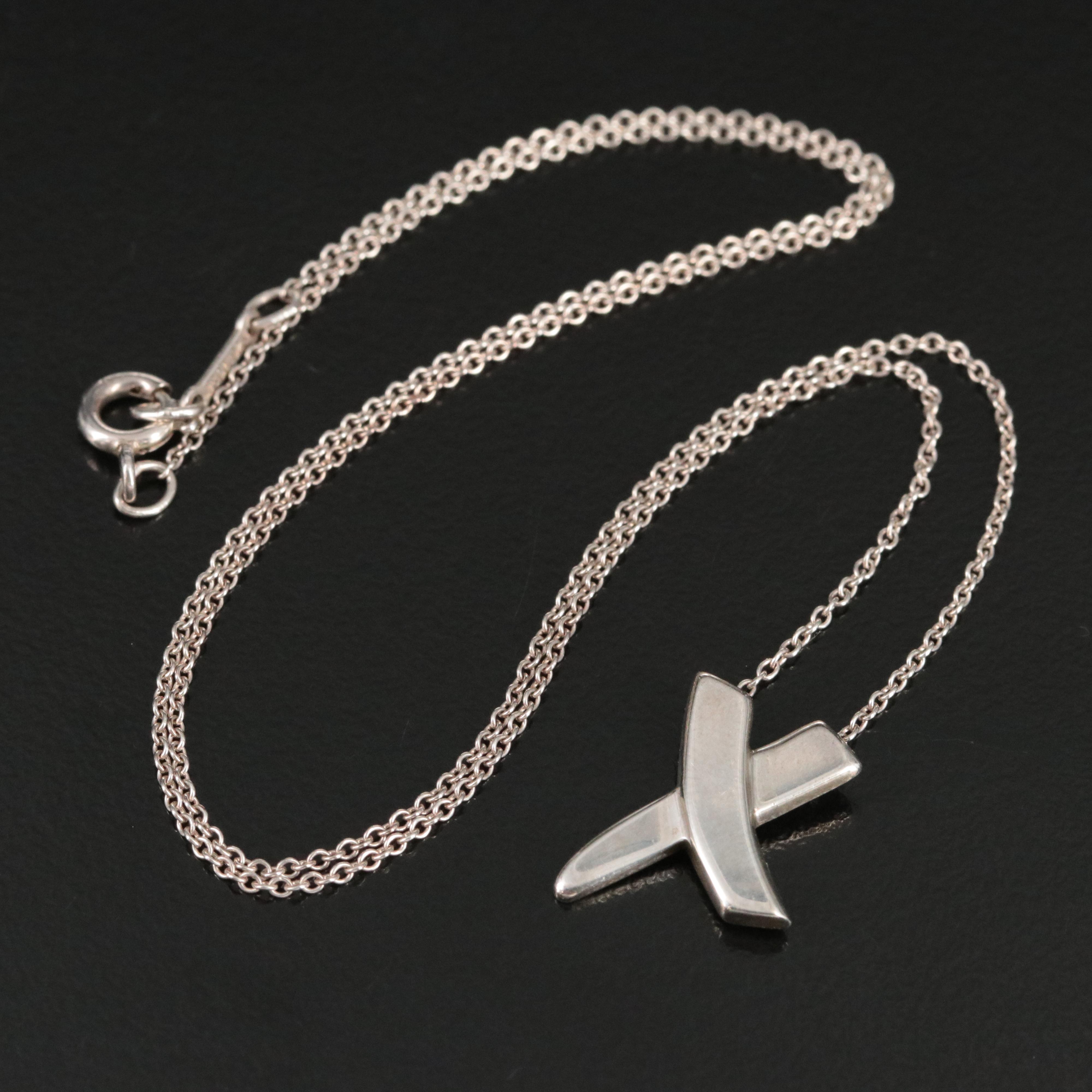 Paloma Picasso for Tiffany & Co. Sterling X Necklace