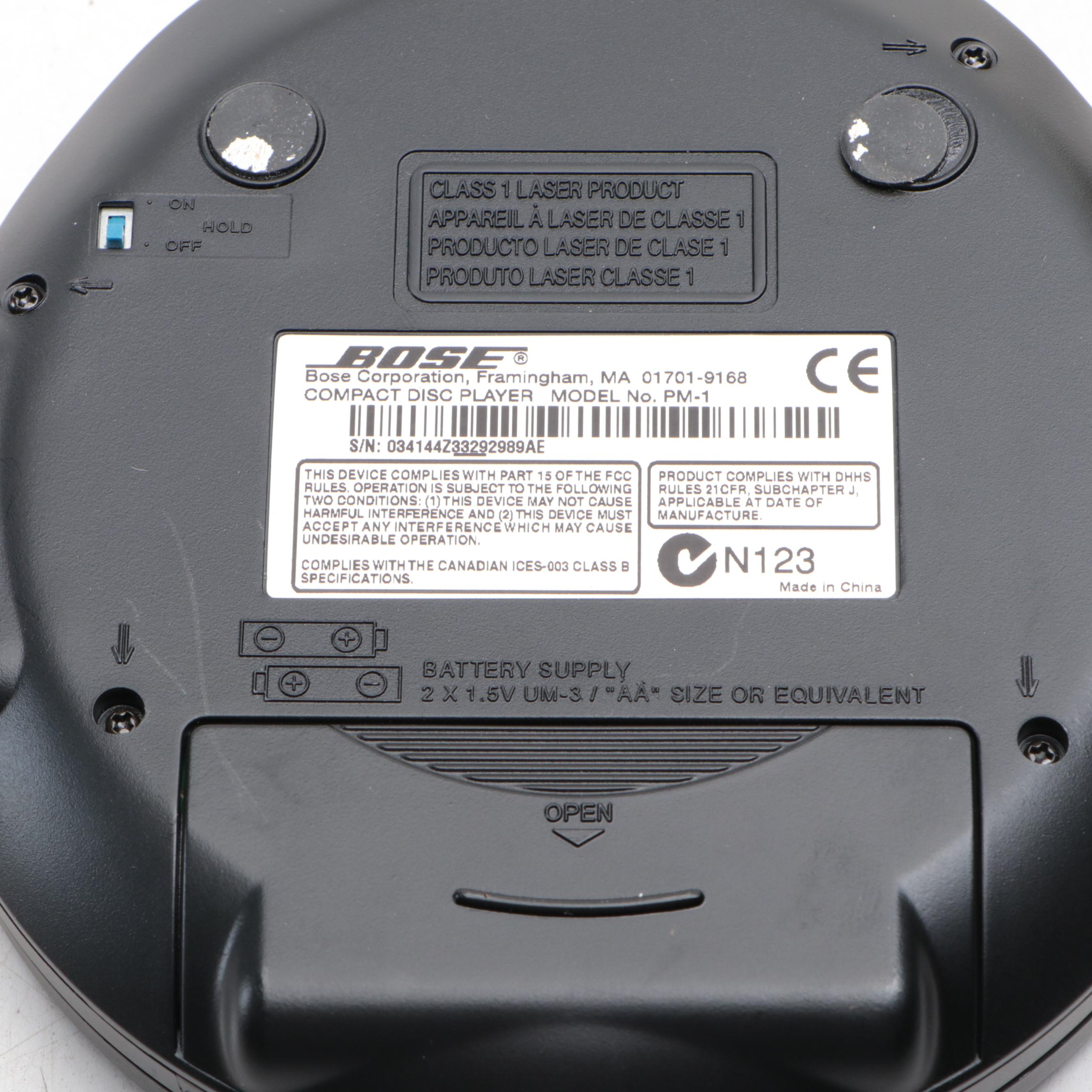 Bose QuietComfort 3 Noise Canceling Headphones and Portable CD Player