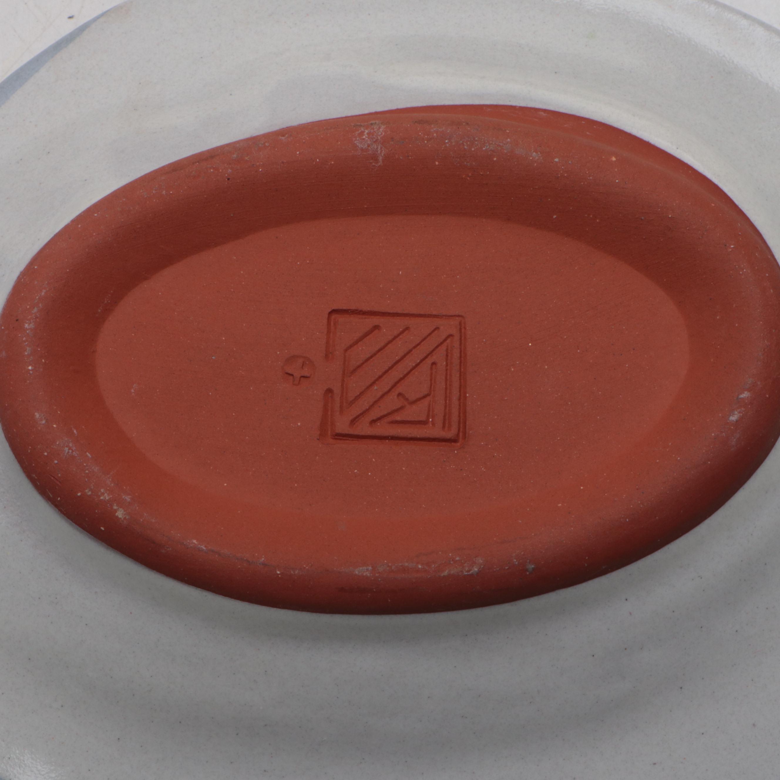 MacKenzie-Childs "Fish Story" Hand-Painted Ceramic Serving Platter and Dishes