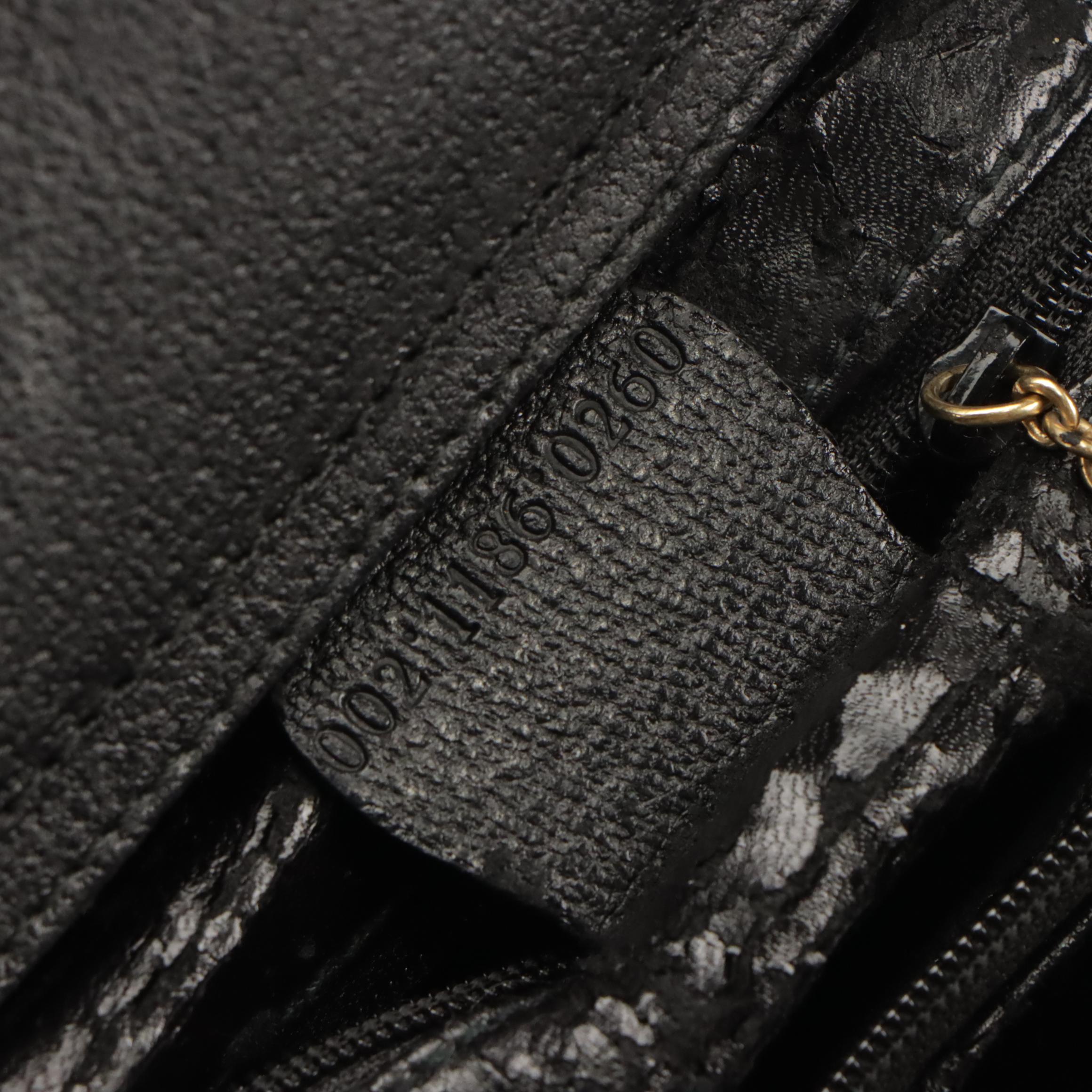 Gucci Diana Bamboo Handle Tote in Black Cinghale Leather