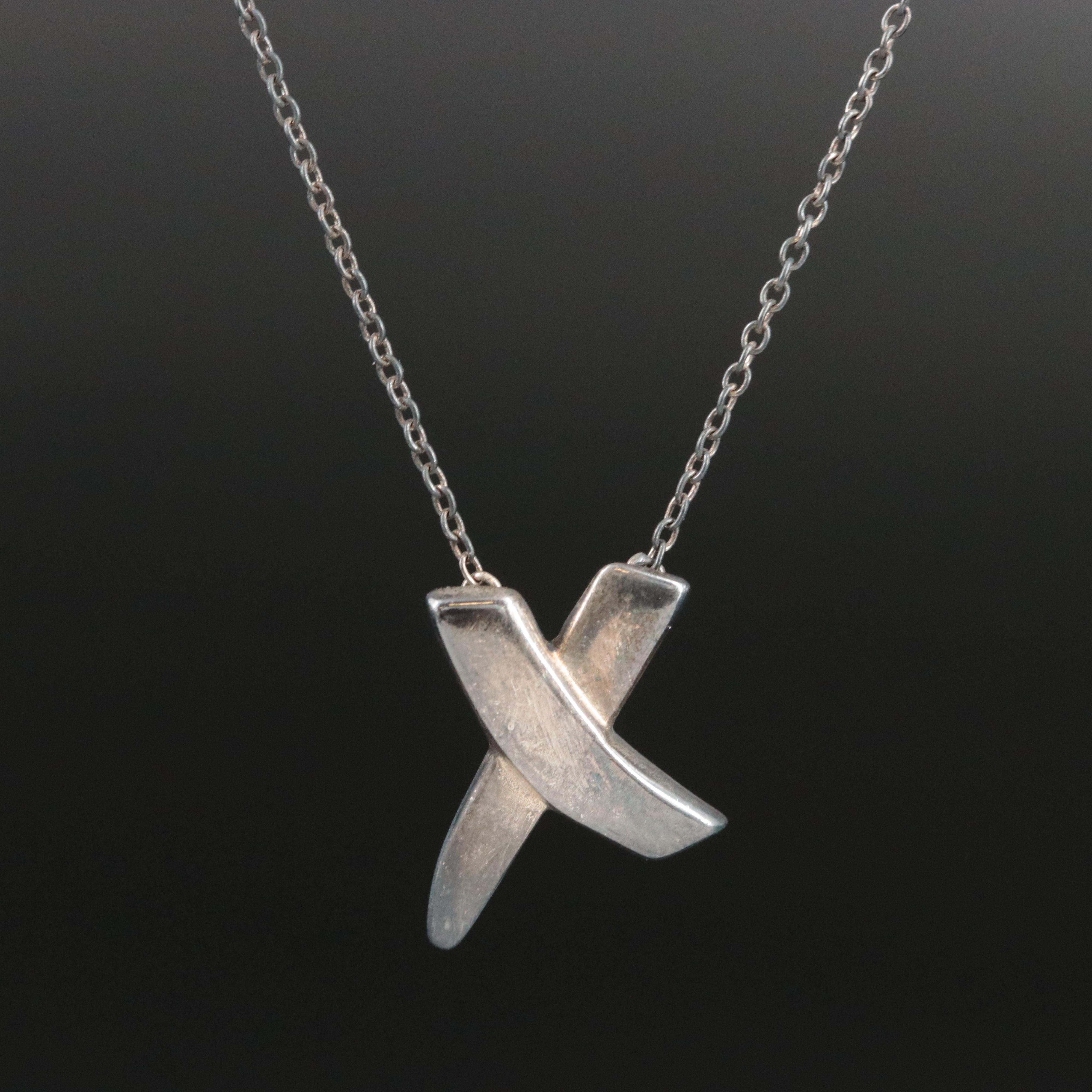 Paloma Picasso for Tiffany & Co. Sterling X Necklace