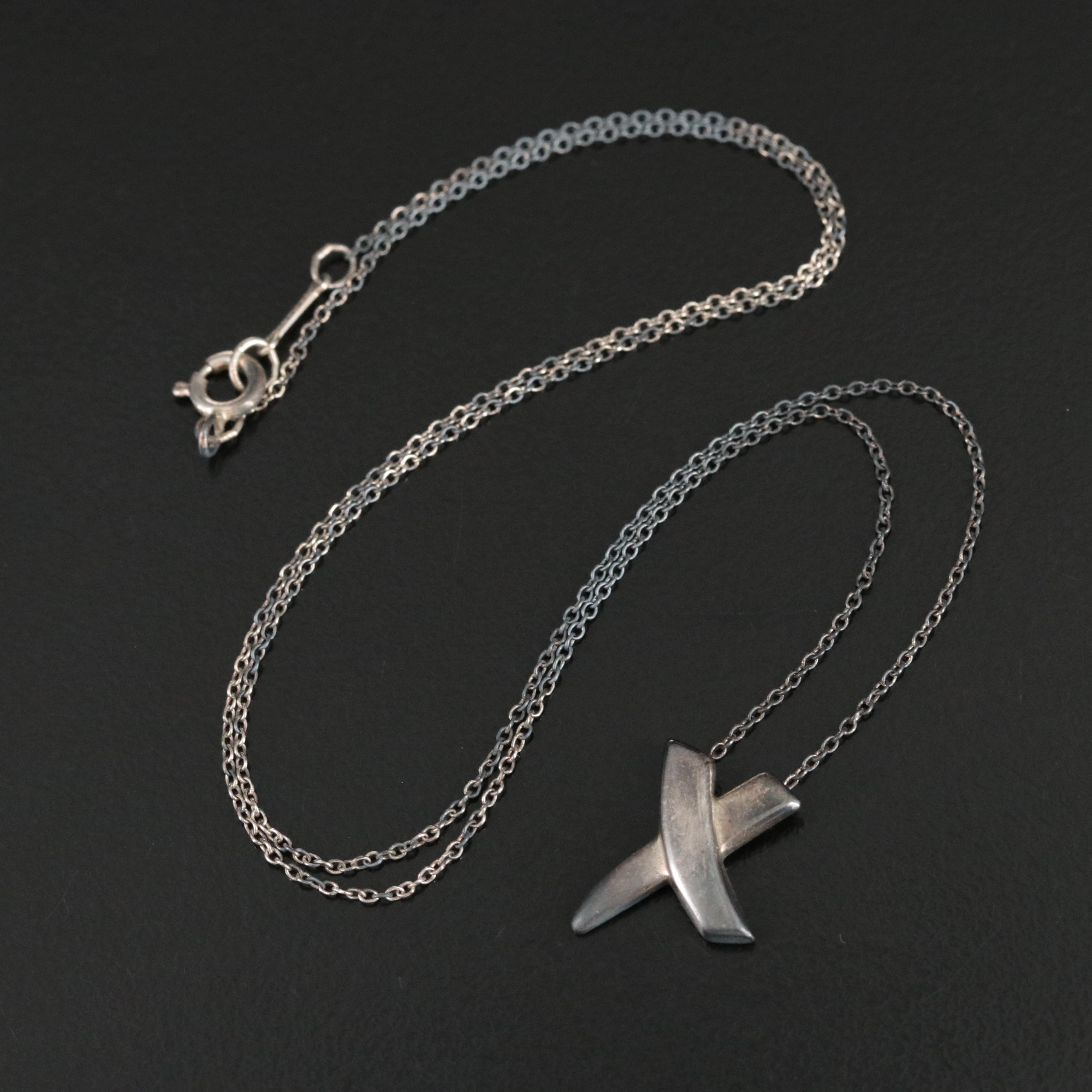 Paloma Picasso for Tiffany & Co. Sterling X Necklace