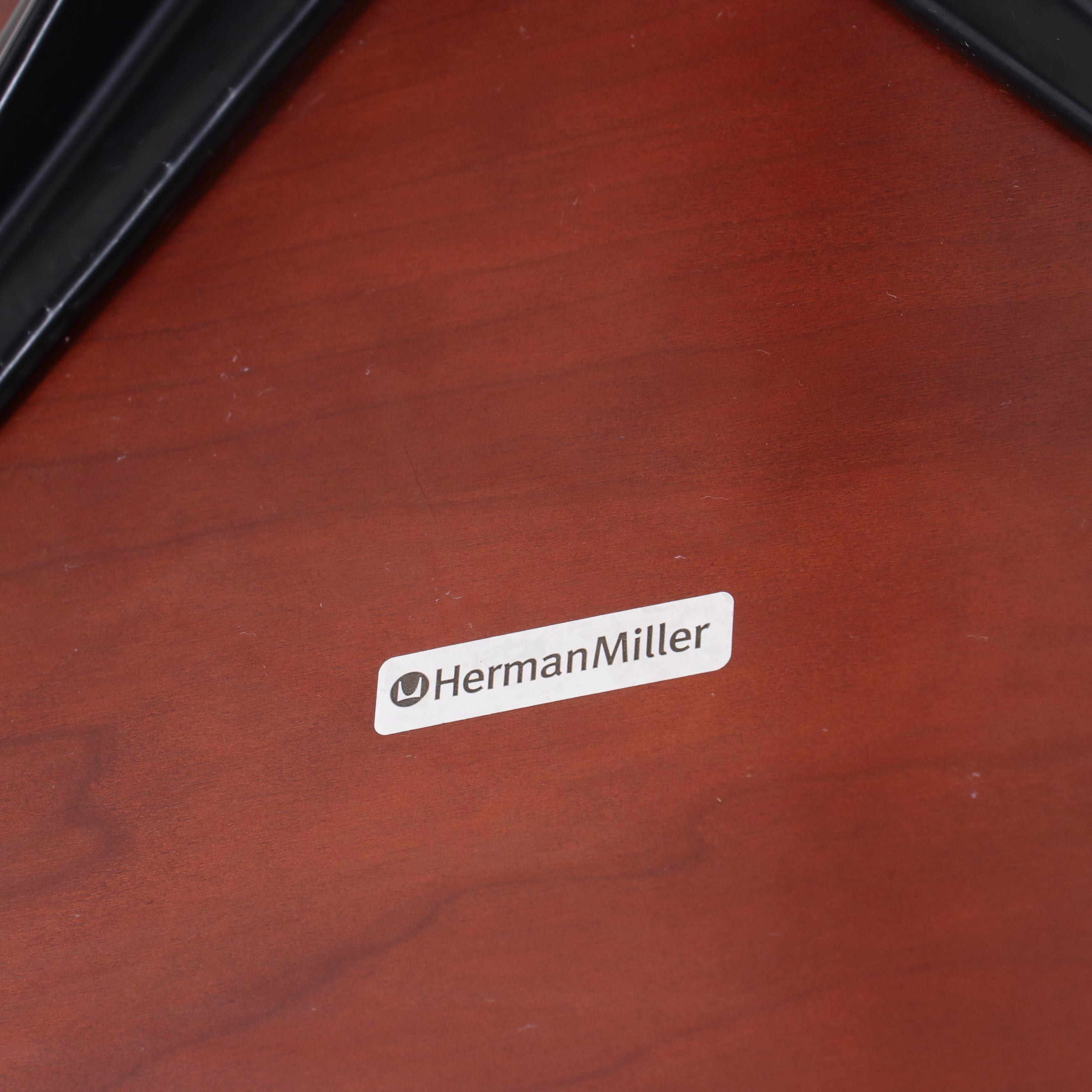 Eames for Herman Miller Laminated Cherrywood and Leather Lounge Chair & Ottoman