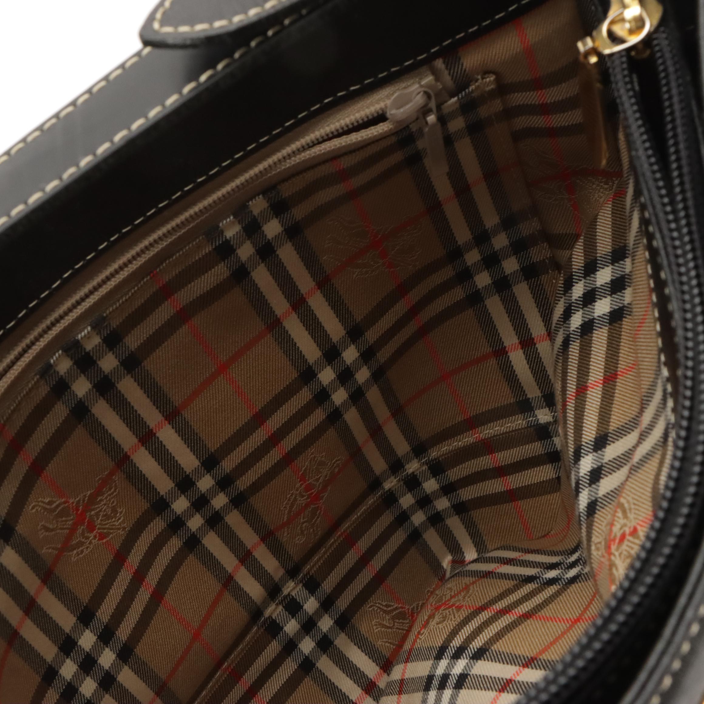Burberry Black Leather Shoulder Bag