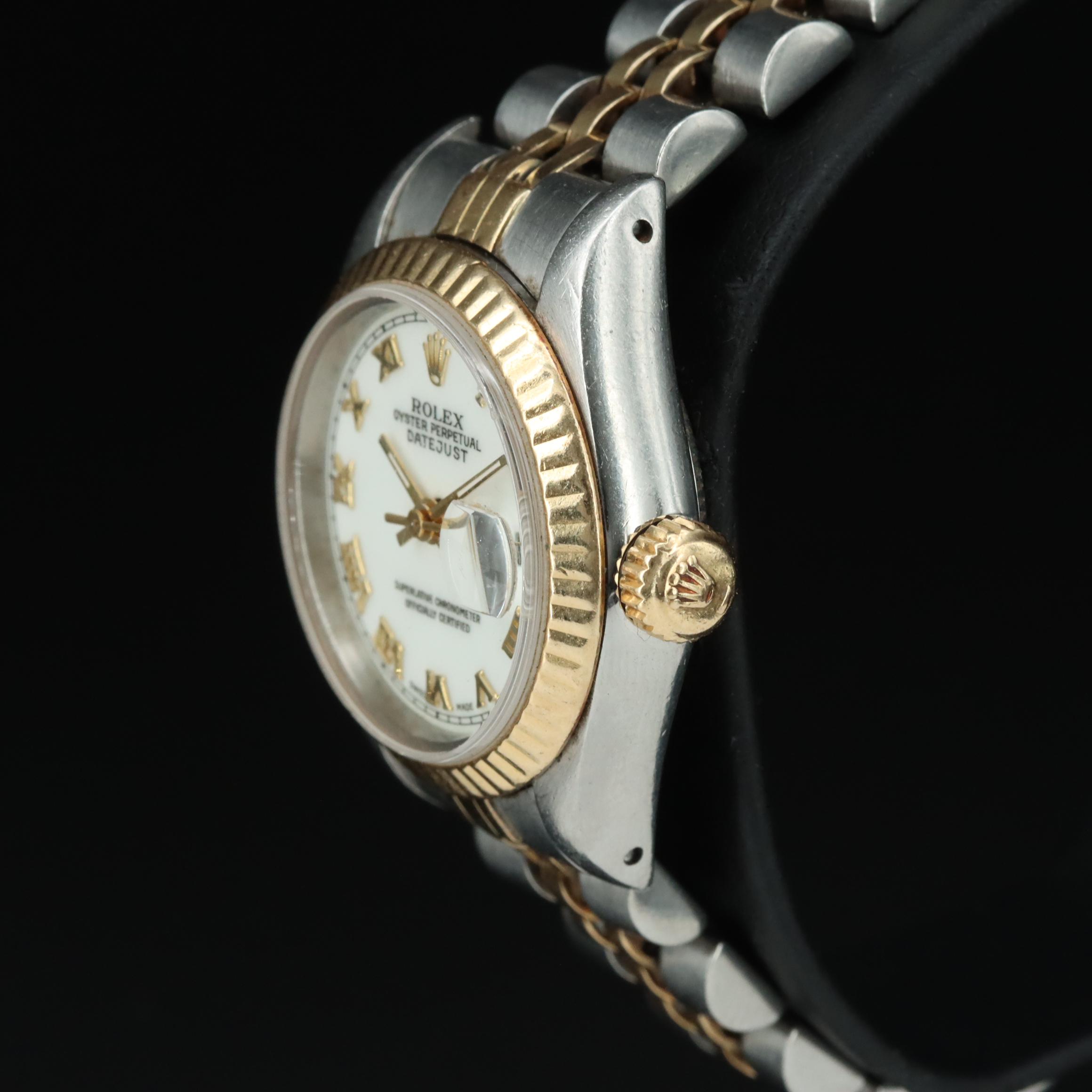 1983 Rolex White Roman Dial Datejust Watch