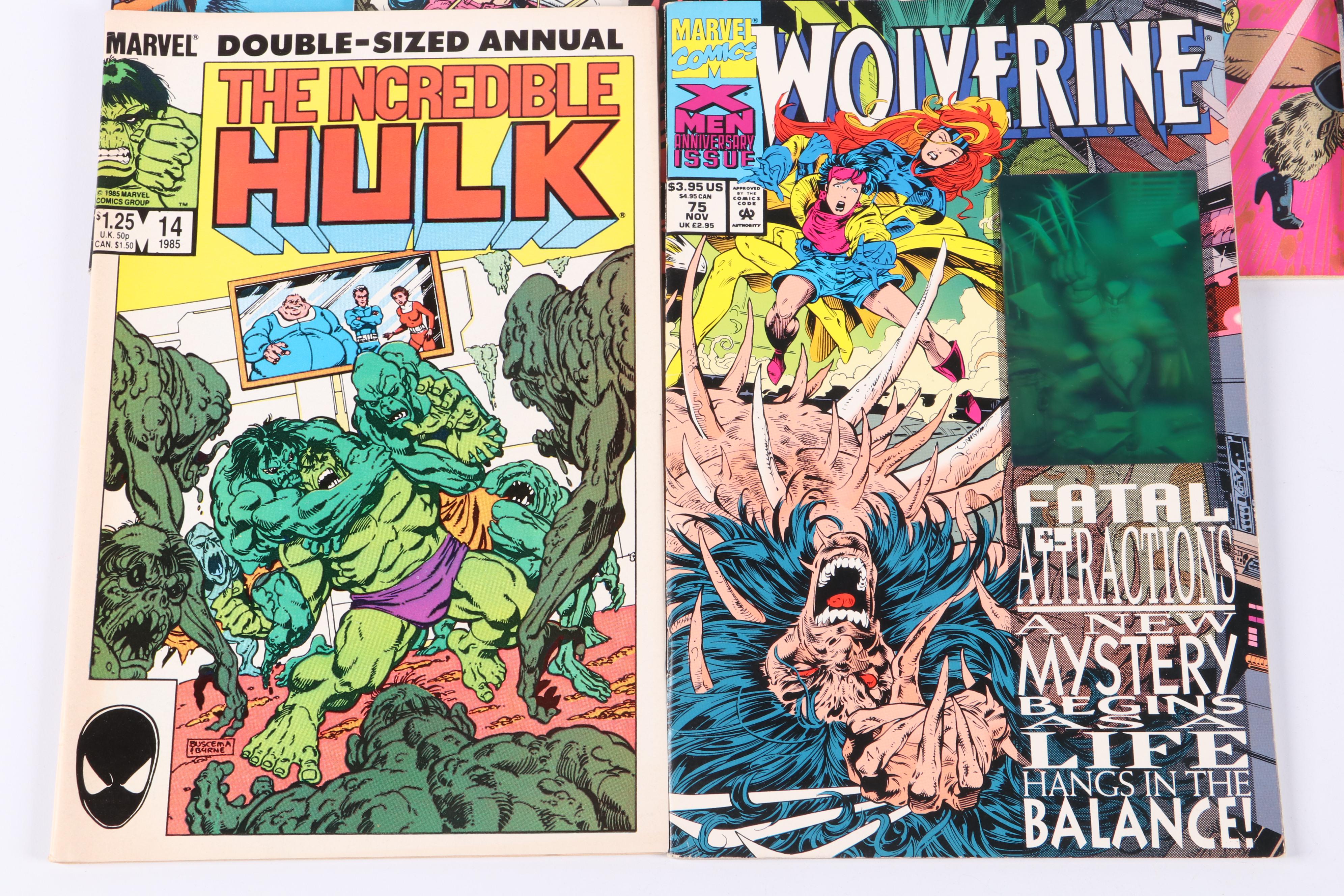 Bronze-Modern Age Comic Books Featuring "Batman Versus Predator," "Wolverine"