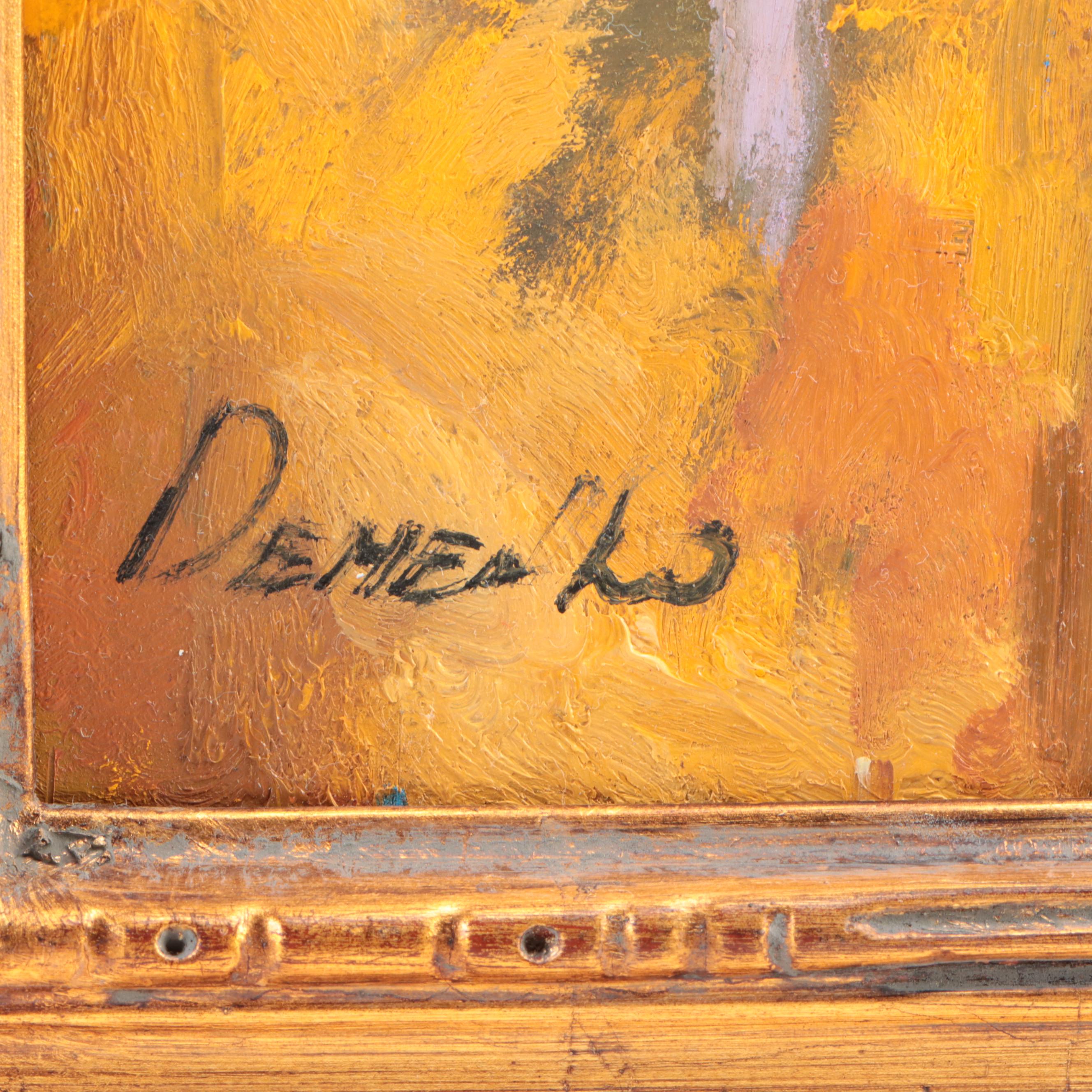 Natalia Demenko Oil Painting of Aspen Trees, 21st Century