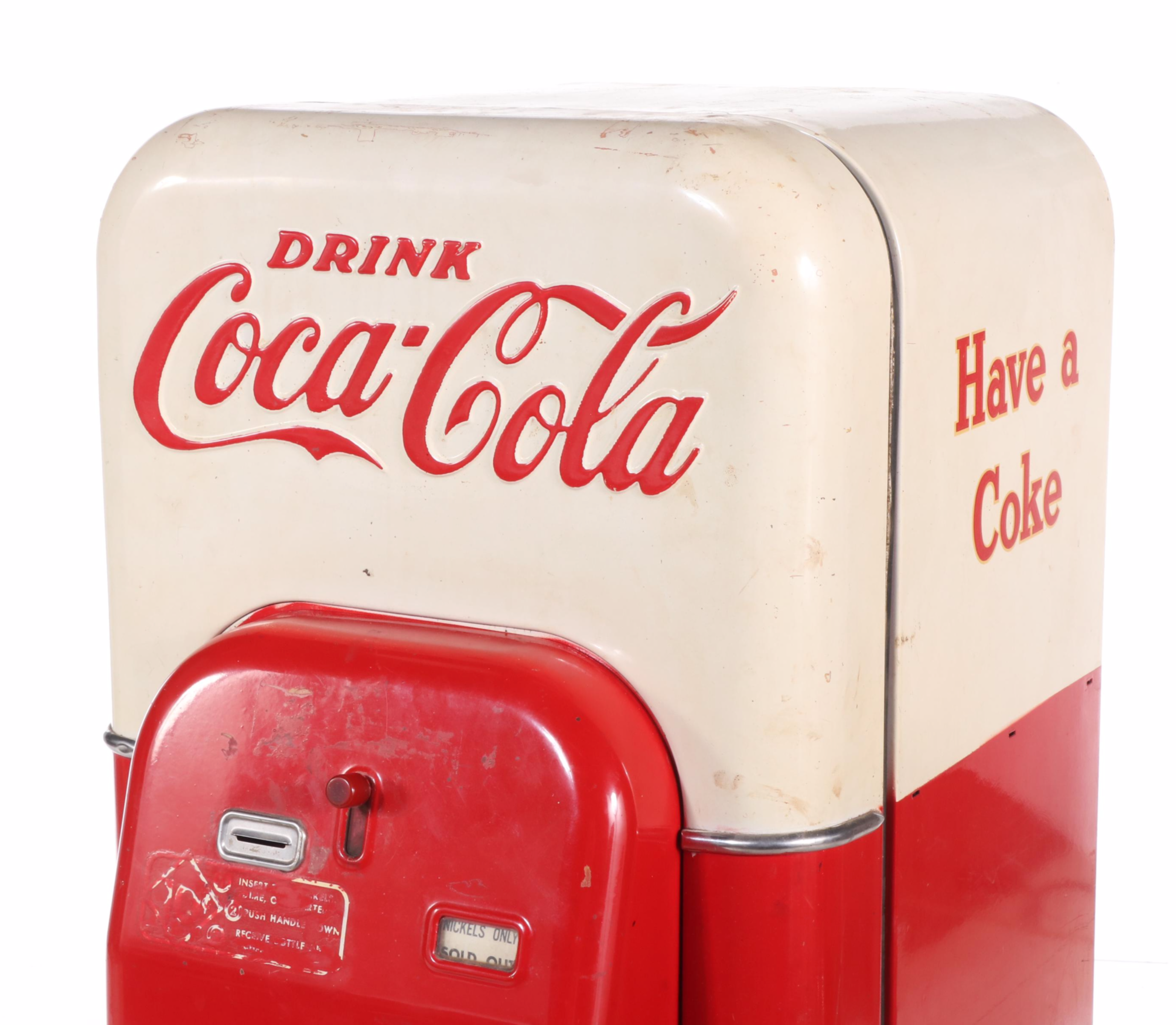Vendorlator Mfg. Co. Coca-Cola Metal Bottle Vending Machine, Mid-20th Century