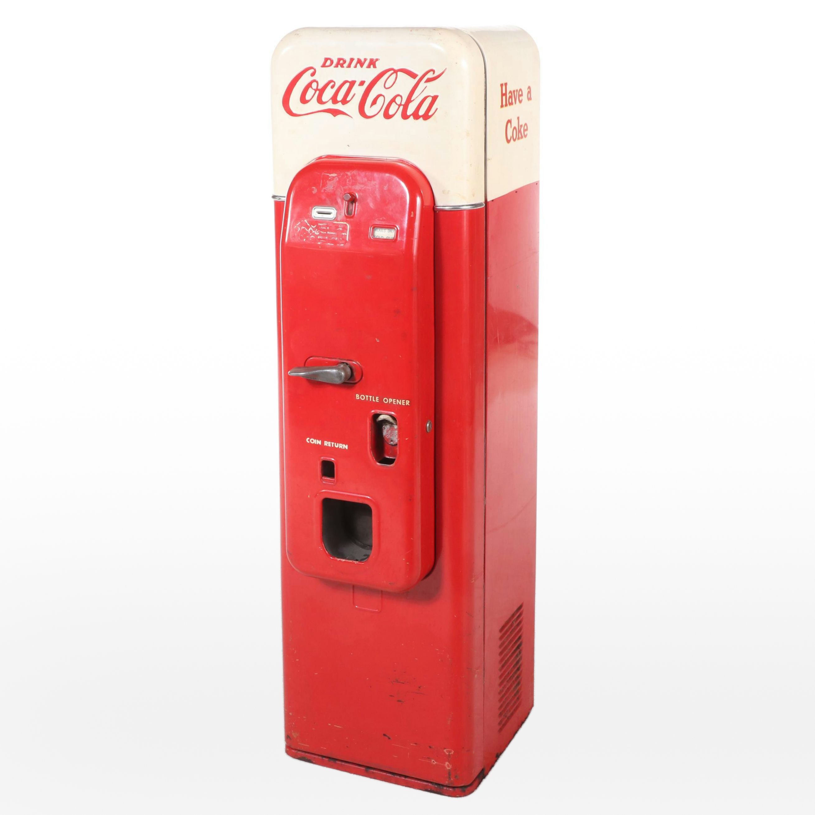 Vendorlator Mfg. Co. Coca-Cola Metal Bottle Vending Machine, Mid-20th Century