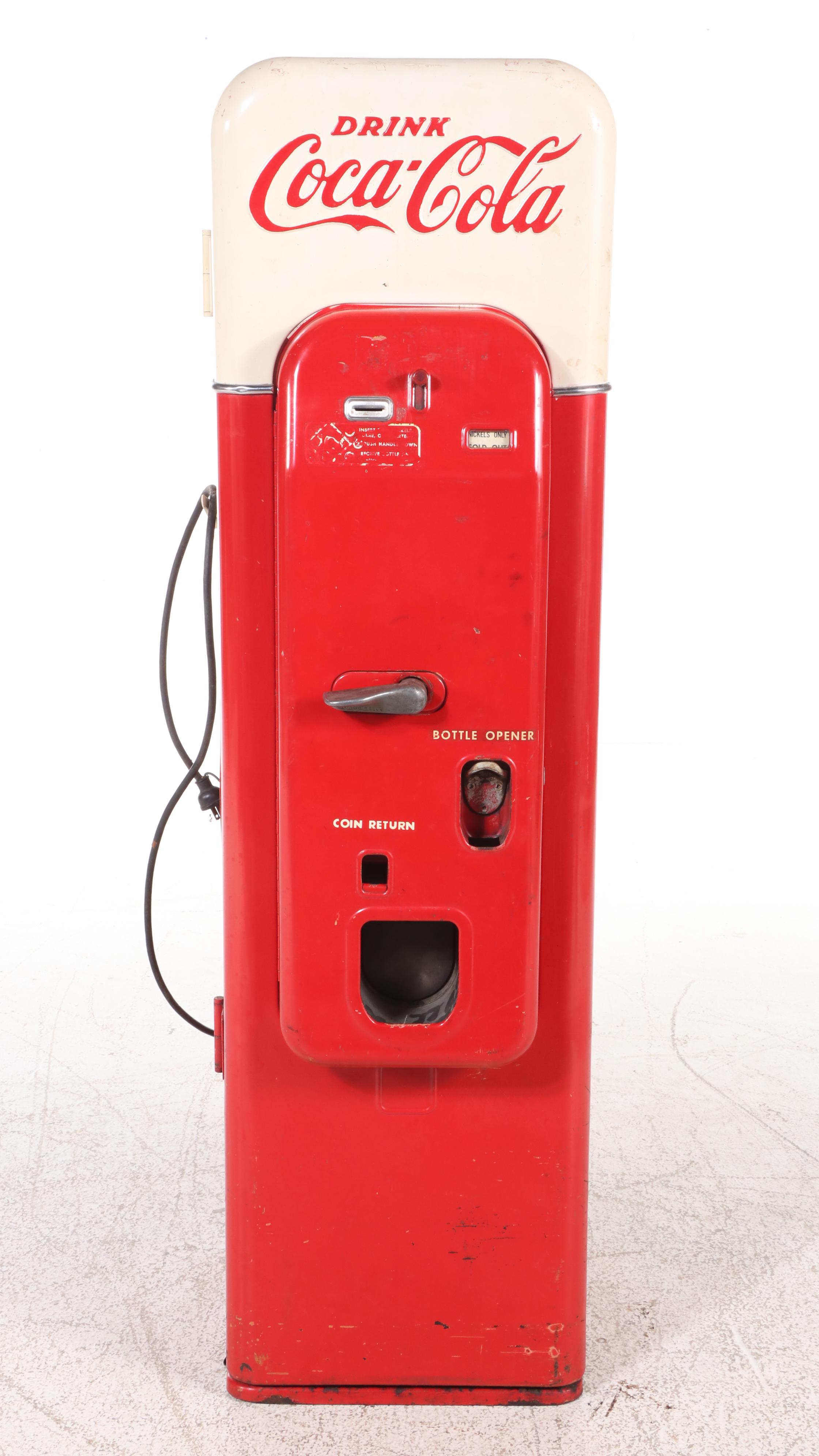 Vendorlator Mfg. Co. Coca-Cola Metal Bottle Vending Machine, Mid-20th Century