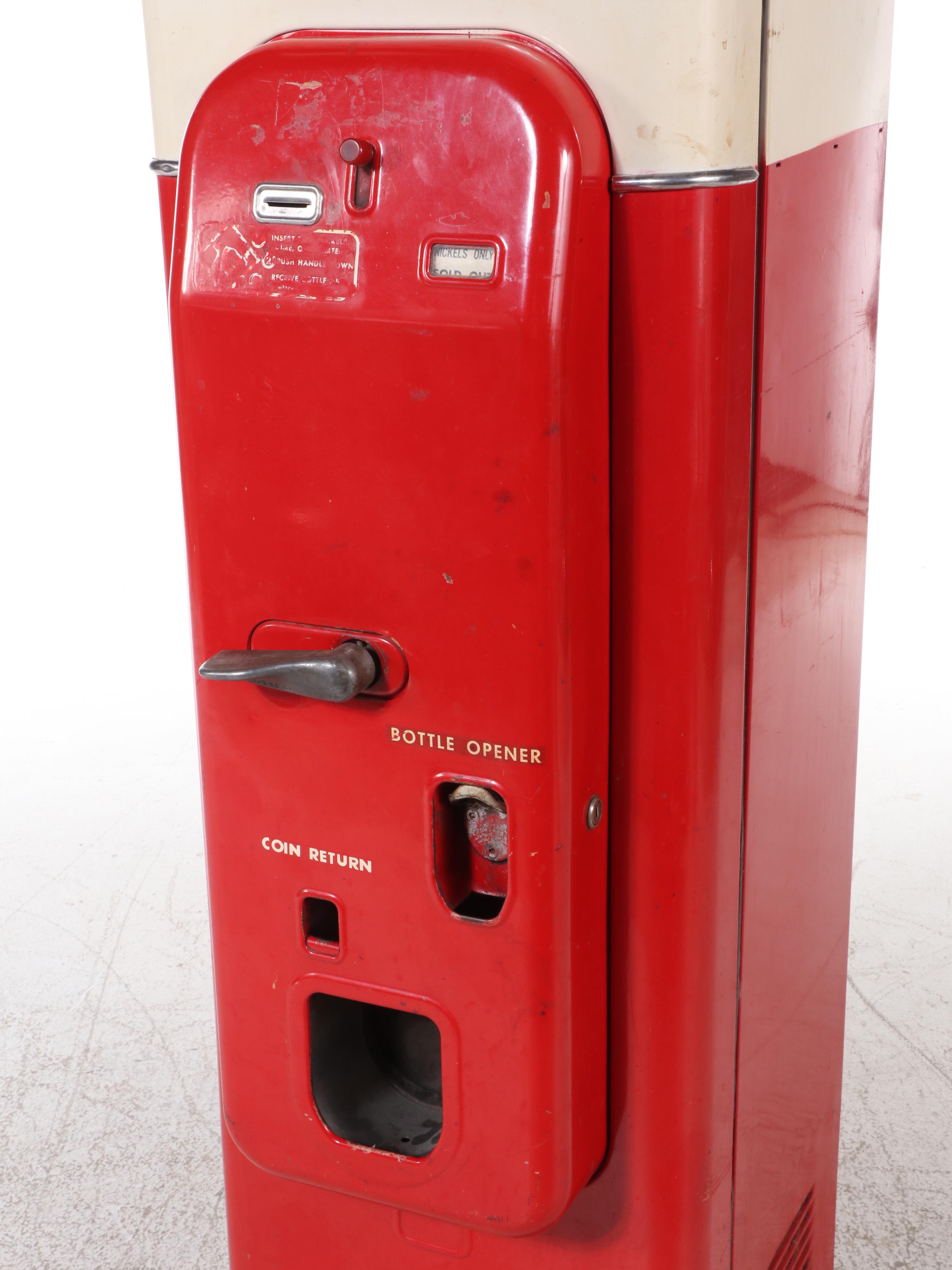 Vendorlator Mfg. Co. Coca-Cola Metal Bottle Vending Machine, Mid-20th Century