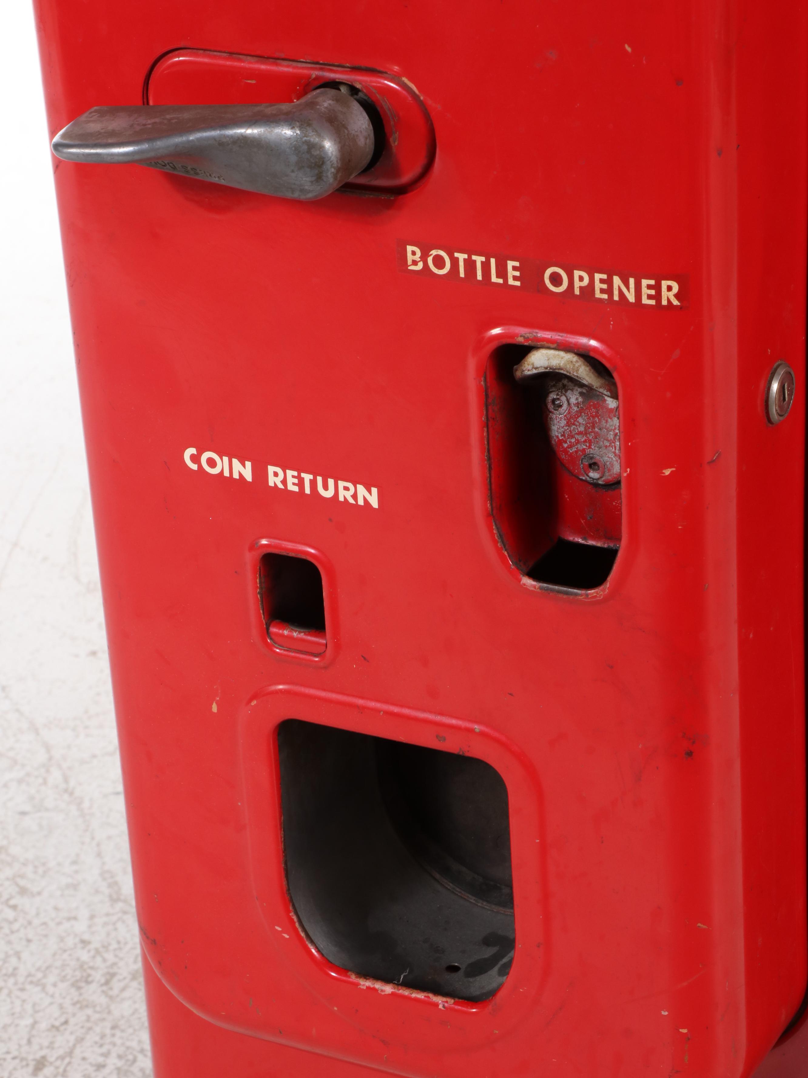 Vendorlator Mfg. Co. Coca-Cola Metal Bottle Vending Machine, Mid-20th Century