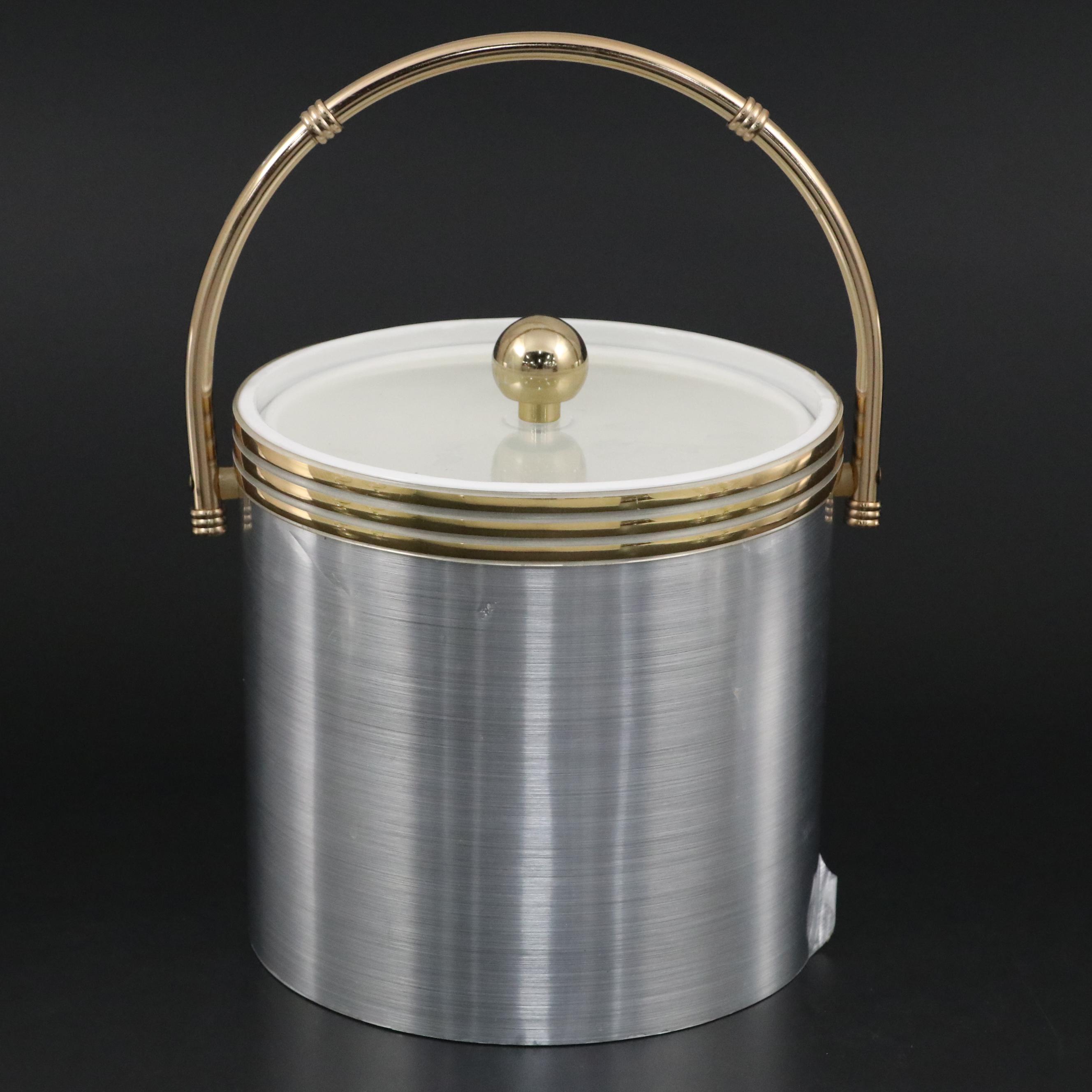 Glass Wine Glasses and Ice Bucket