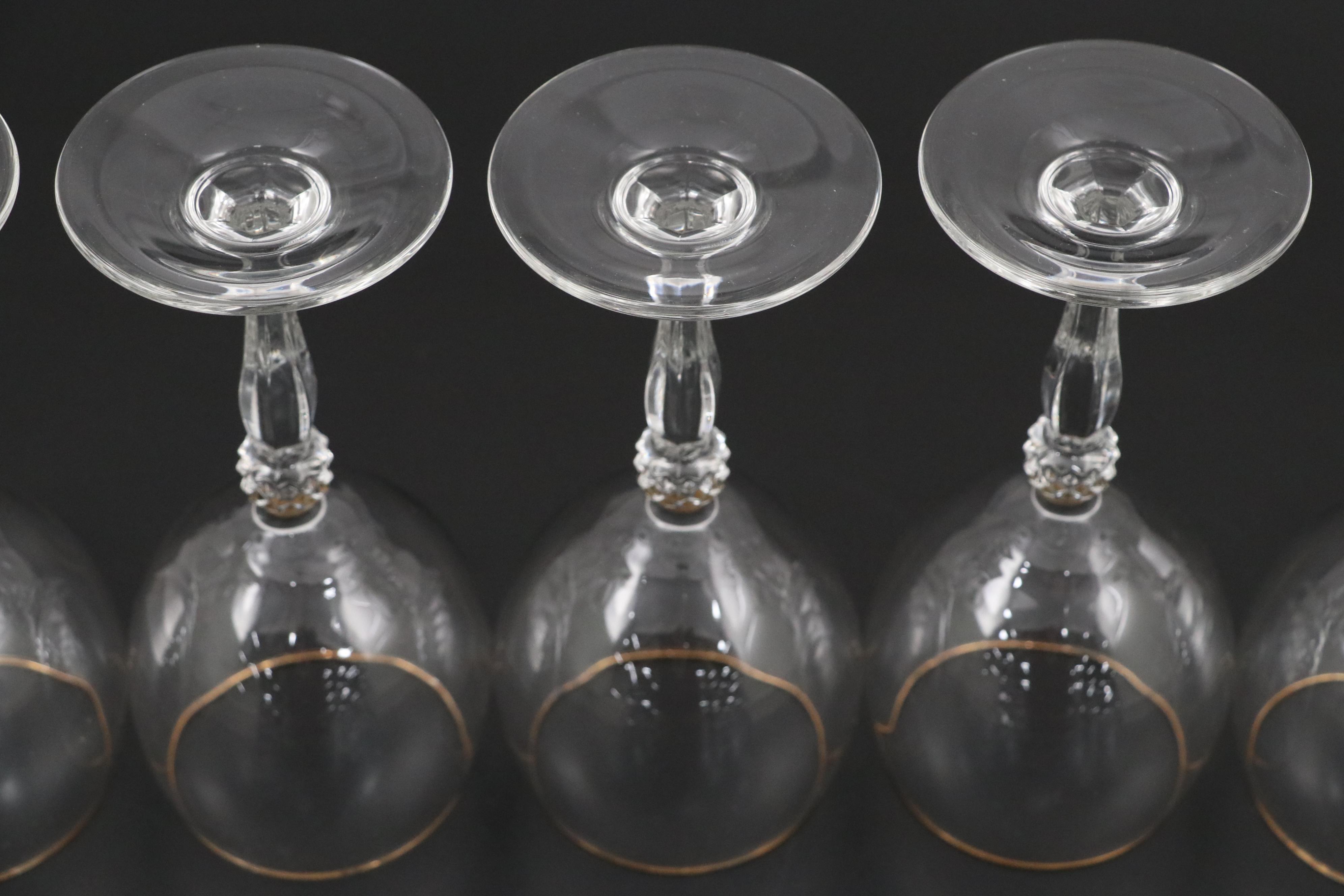 Glass Wine Glasses and Ice Bucket