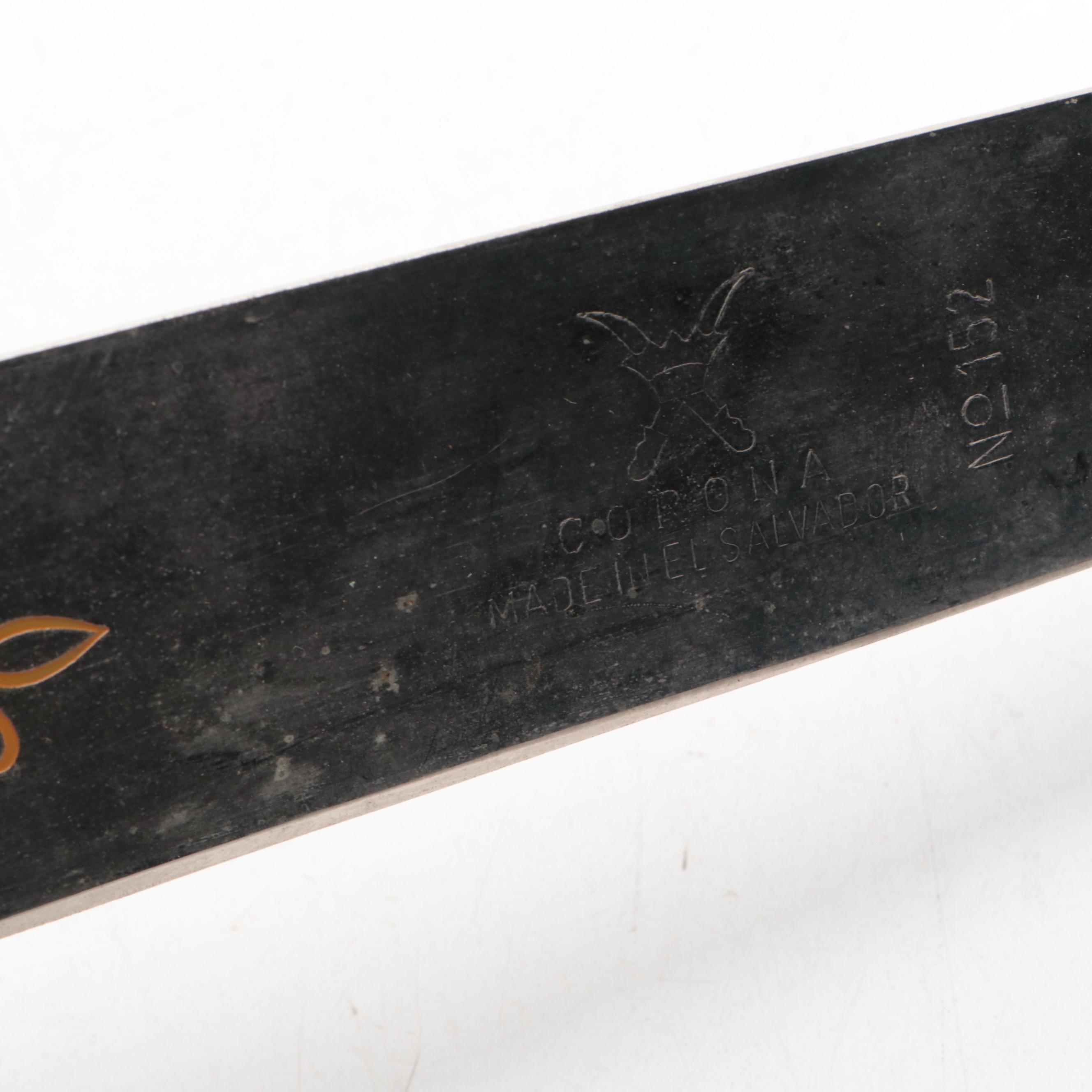 Corona Souvenir Central American Machete with Collins & Co. Indian Machete