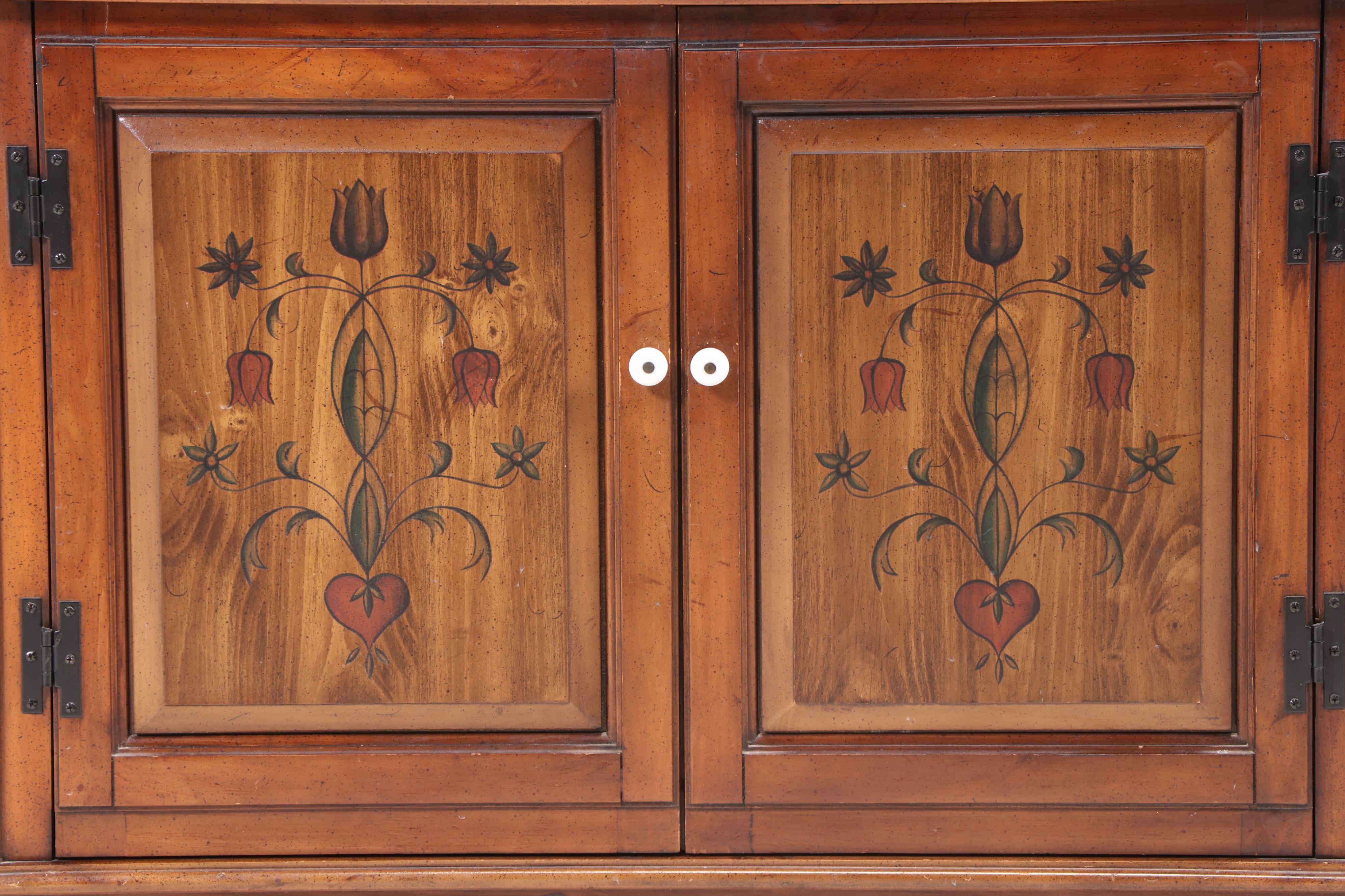 Magnavox Pennsylvania Dutch Style Pine Dry Sink Stereo Cabinet