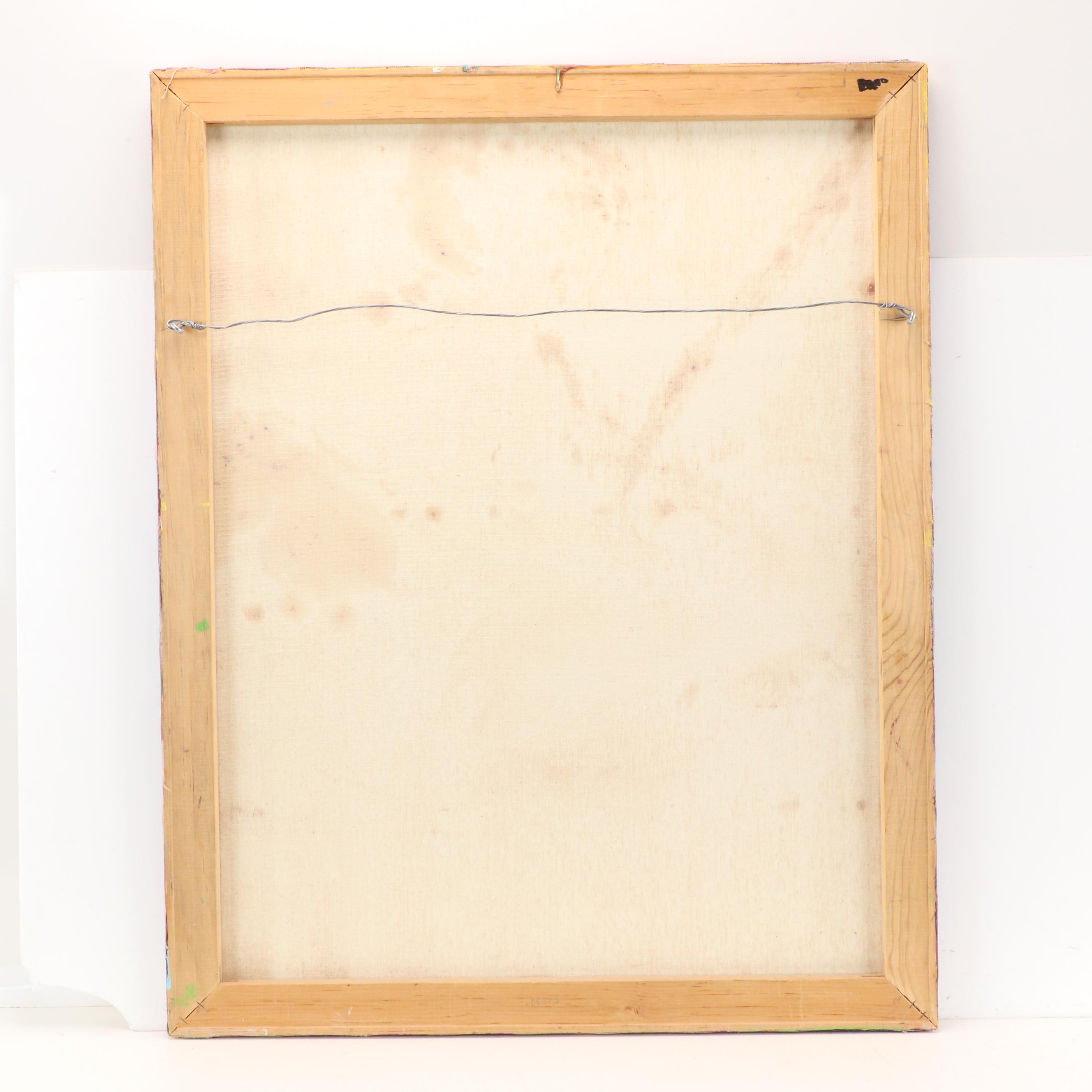 M. Cavalcanti Modernist Acrylic Painting, 2000