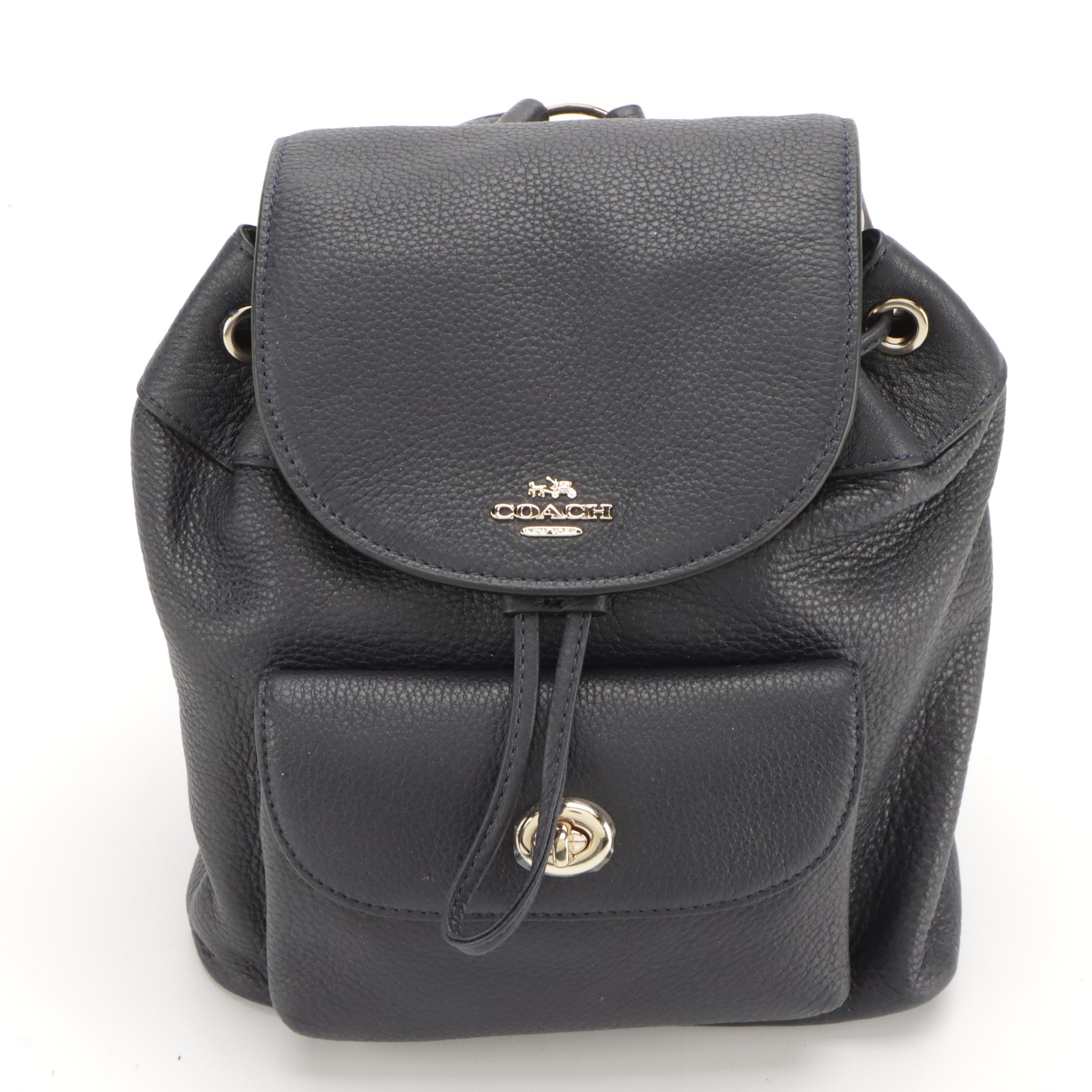 Coach Navy Leather Mini Billie Backpack, Olive Green Leather Dempsey Crossbody