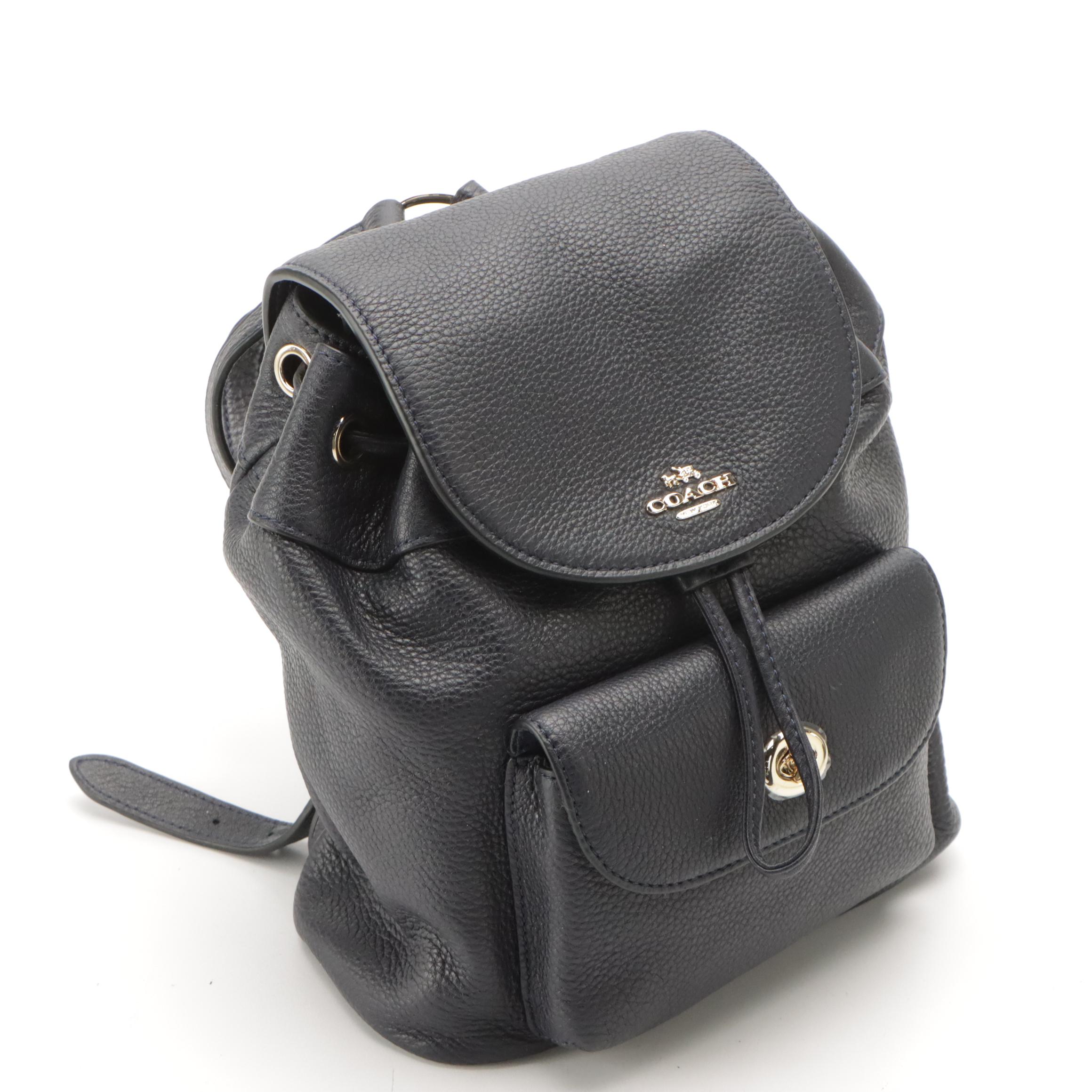 Coach Navy Leather Mini Billie Backpack, Olive Green Leather Dempsey Crossbody