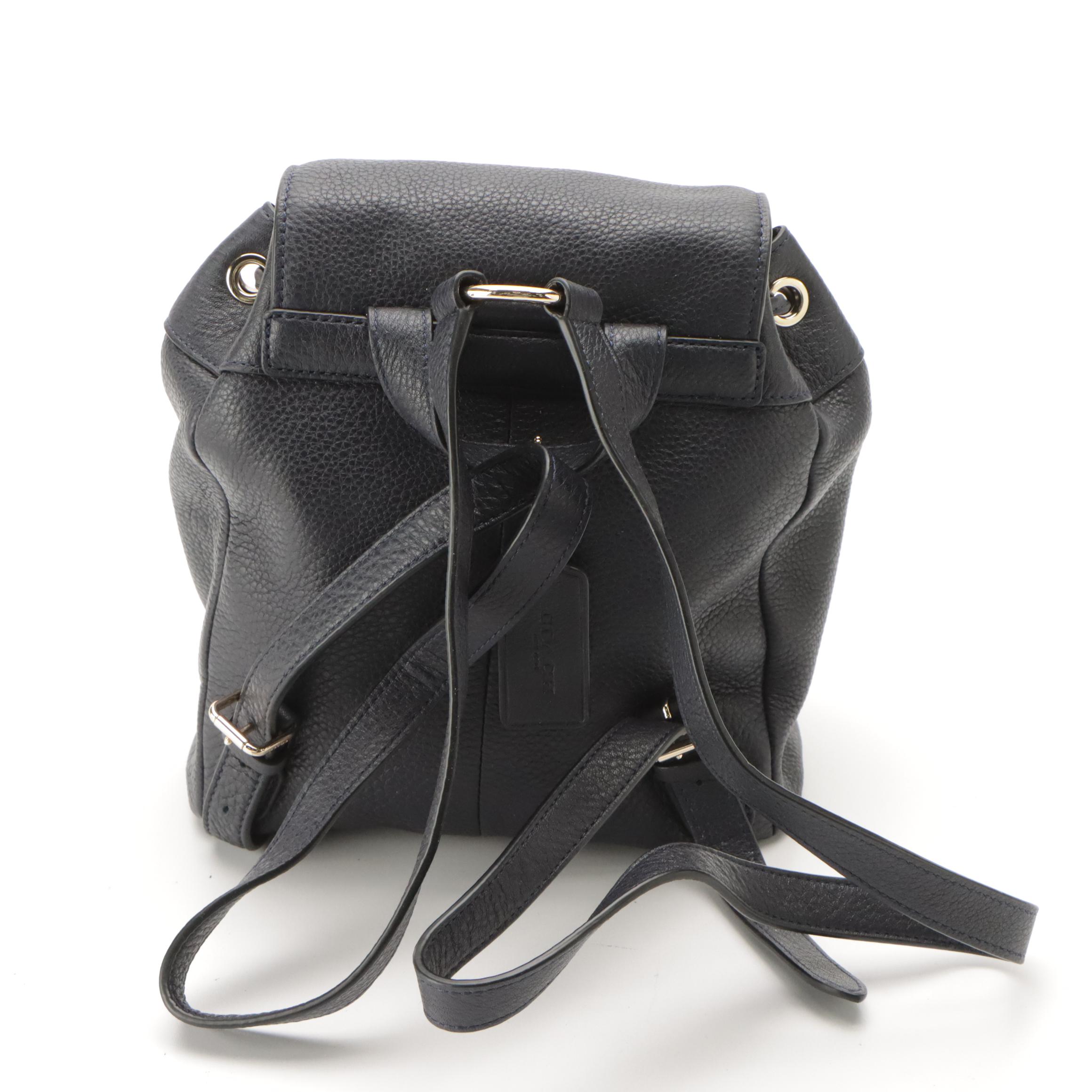 Coach Navy Leather Mini Billie Backpack, Olive Green Leather Dempsey Crossbody