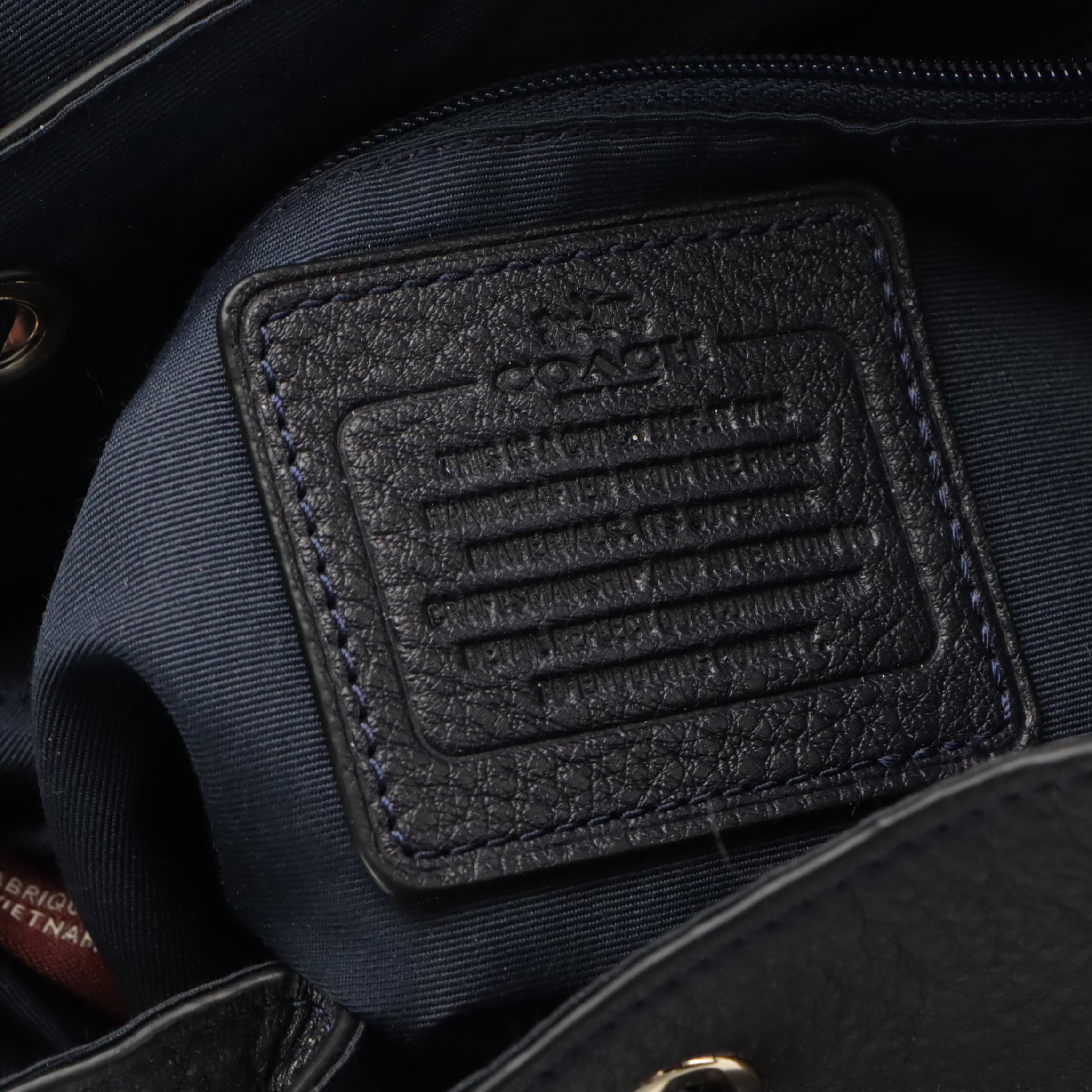 Coach Navy Leather Mini Billie Backpack, Olive Green Leather Dempsey Crossbody