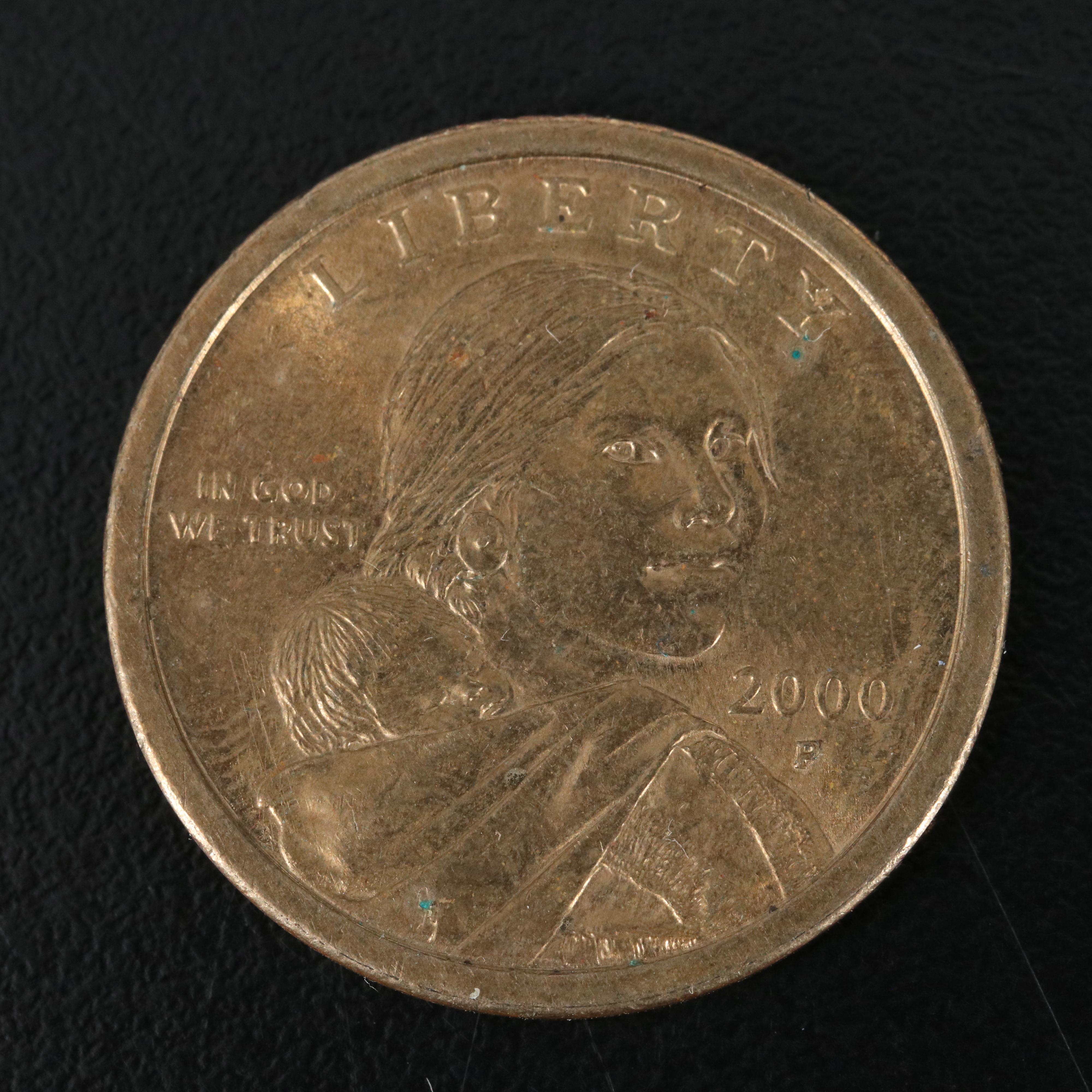 500 2000-P Sacagawea dollars, "Filled Cheek" & "Blind Sacajewea" Error Varieties