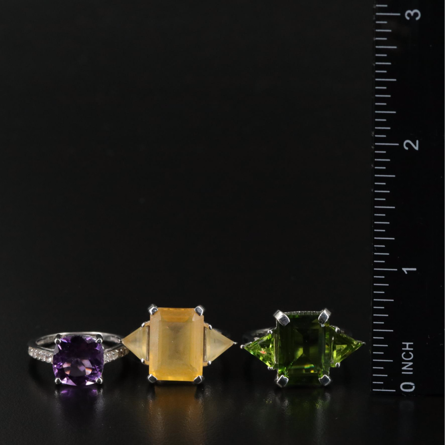 Group of 14 Assorted Sterling Silver Rings, Necklaces, Earrings, and Pendants