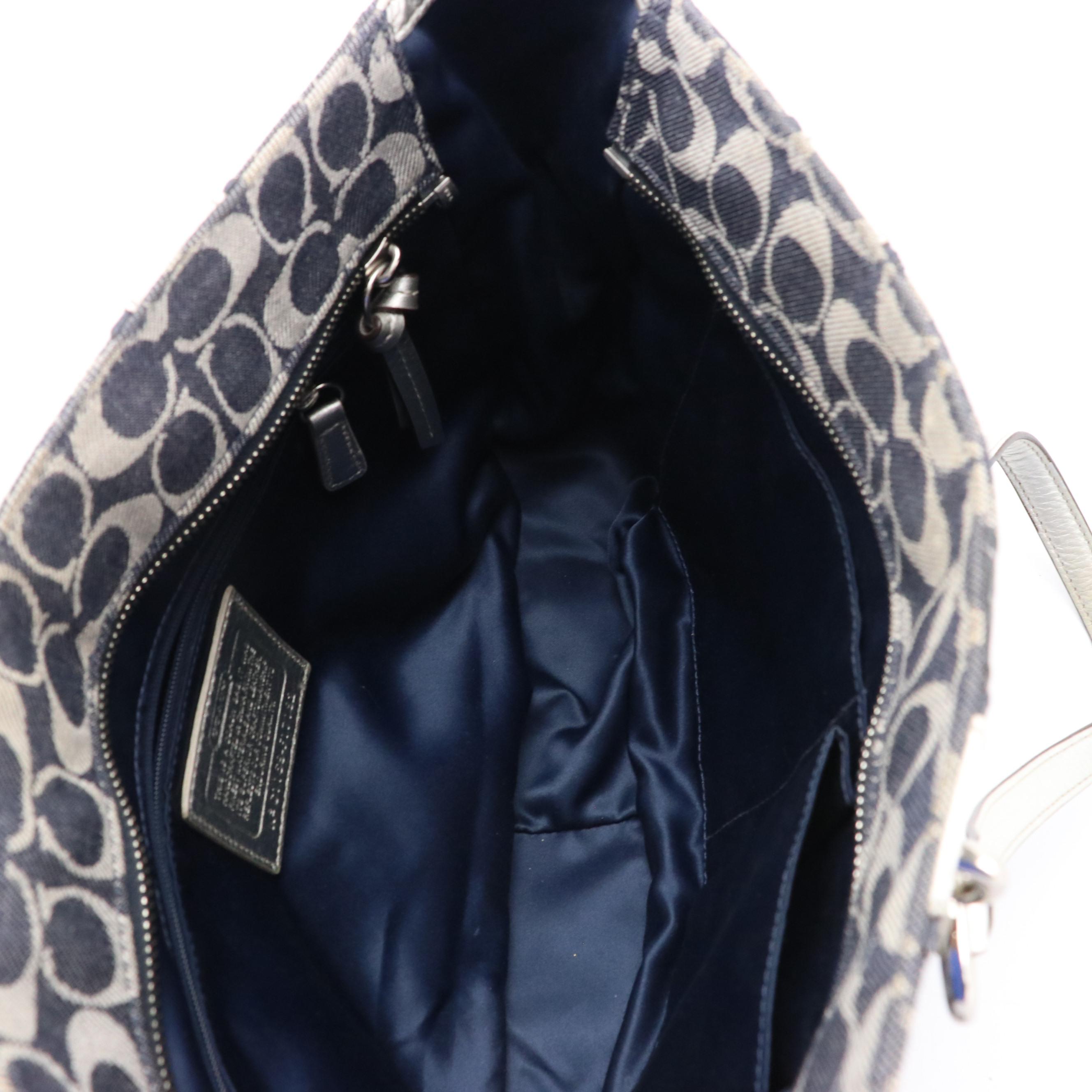 Coach Denim Signature Canvas Gallery Tote, Chain Satchel & Leather Crossbody