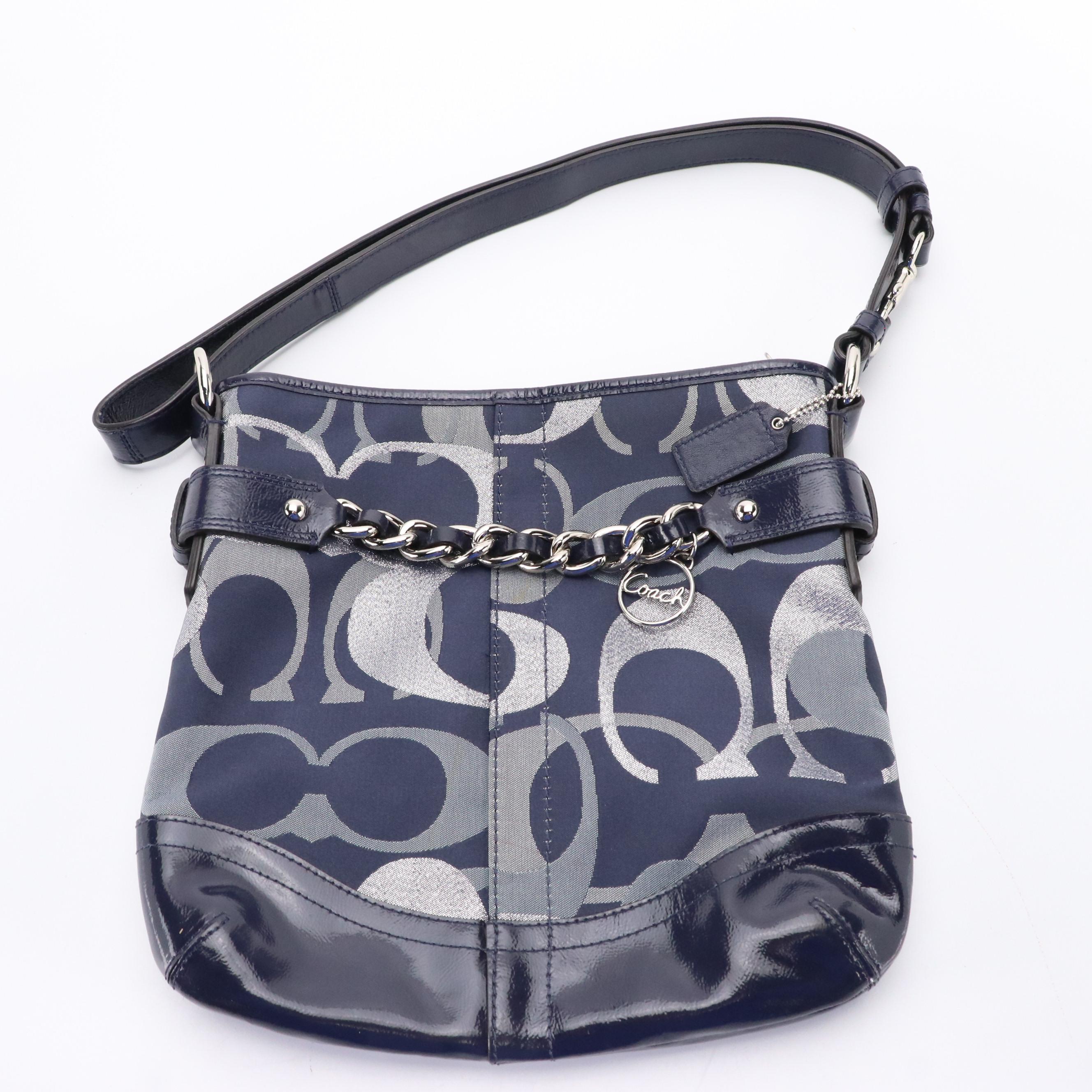 Coach Denim Signature Canvas Gallery Tote, Chain Satchel & Leather Crossbody