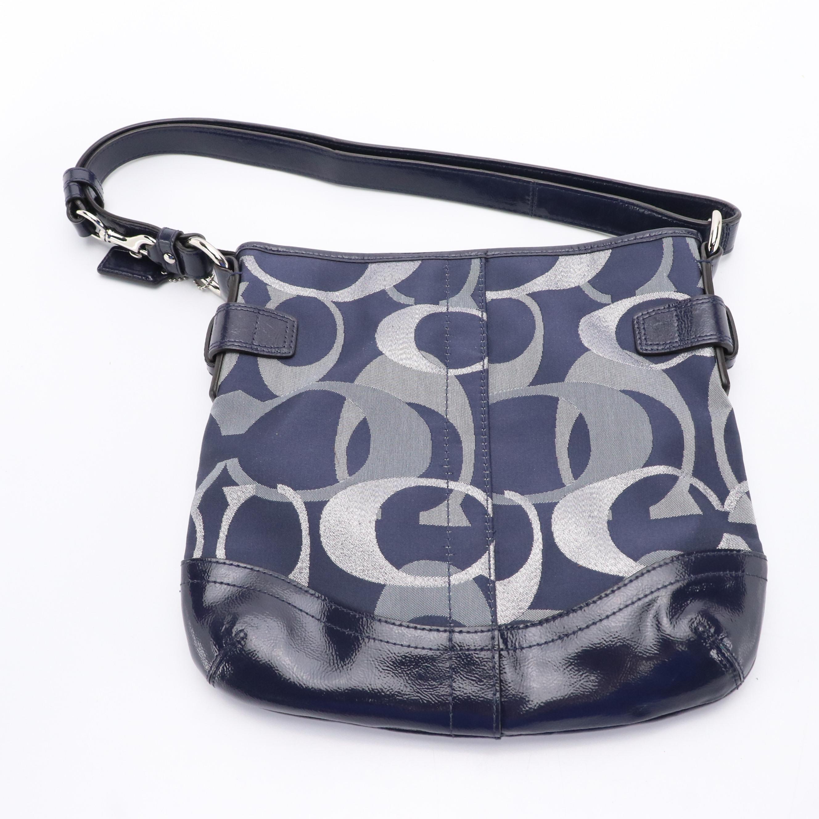 Coach Denim Signature Canvas Gallery Tote, Chain Satchel & Leather Crossbody