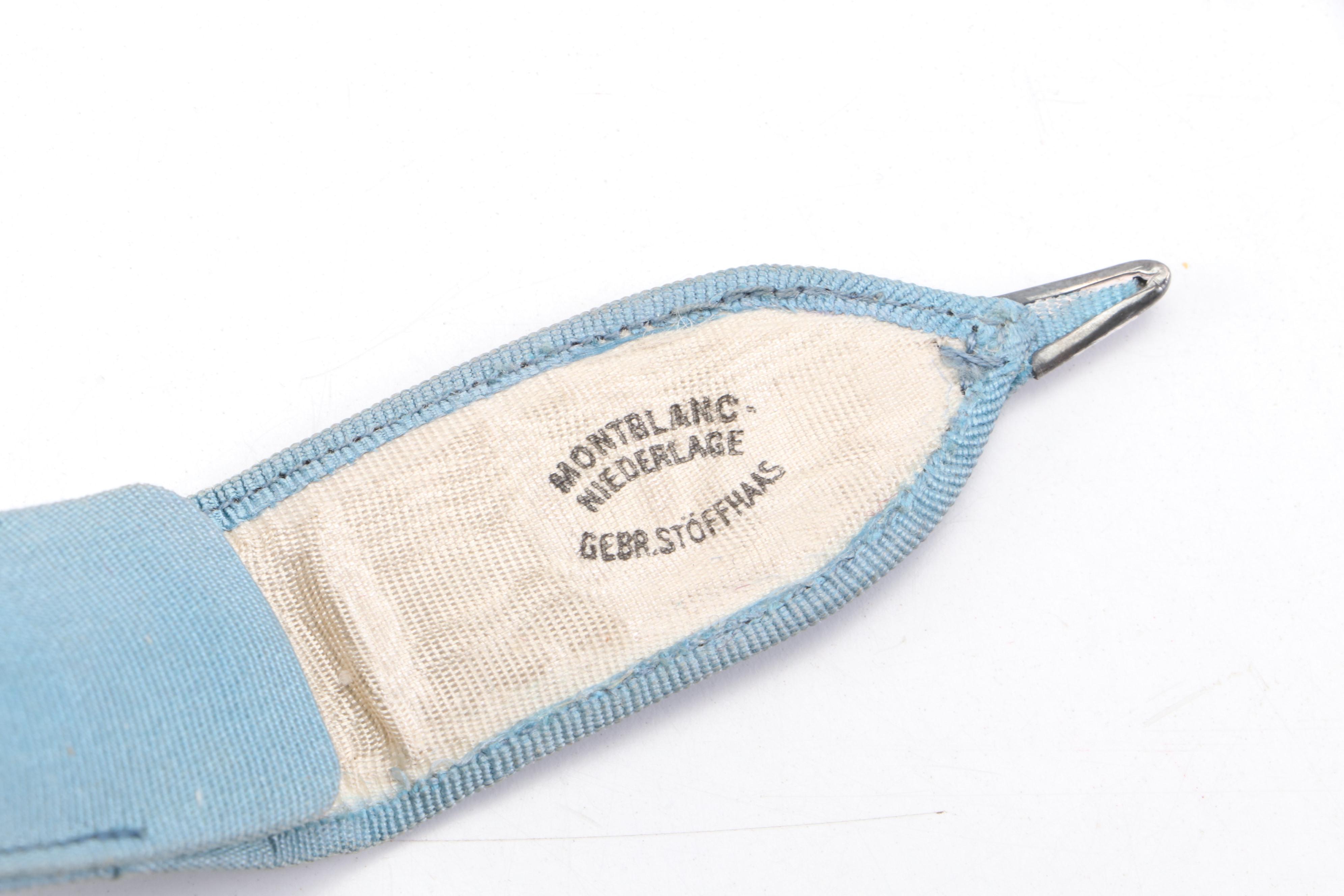 Murano Glass Fountain Dip Pens and Montblanc Pen Pocket with 800 Silver Catch