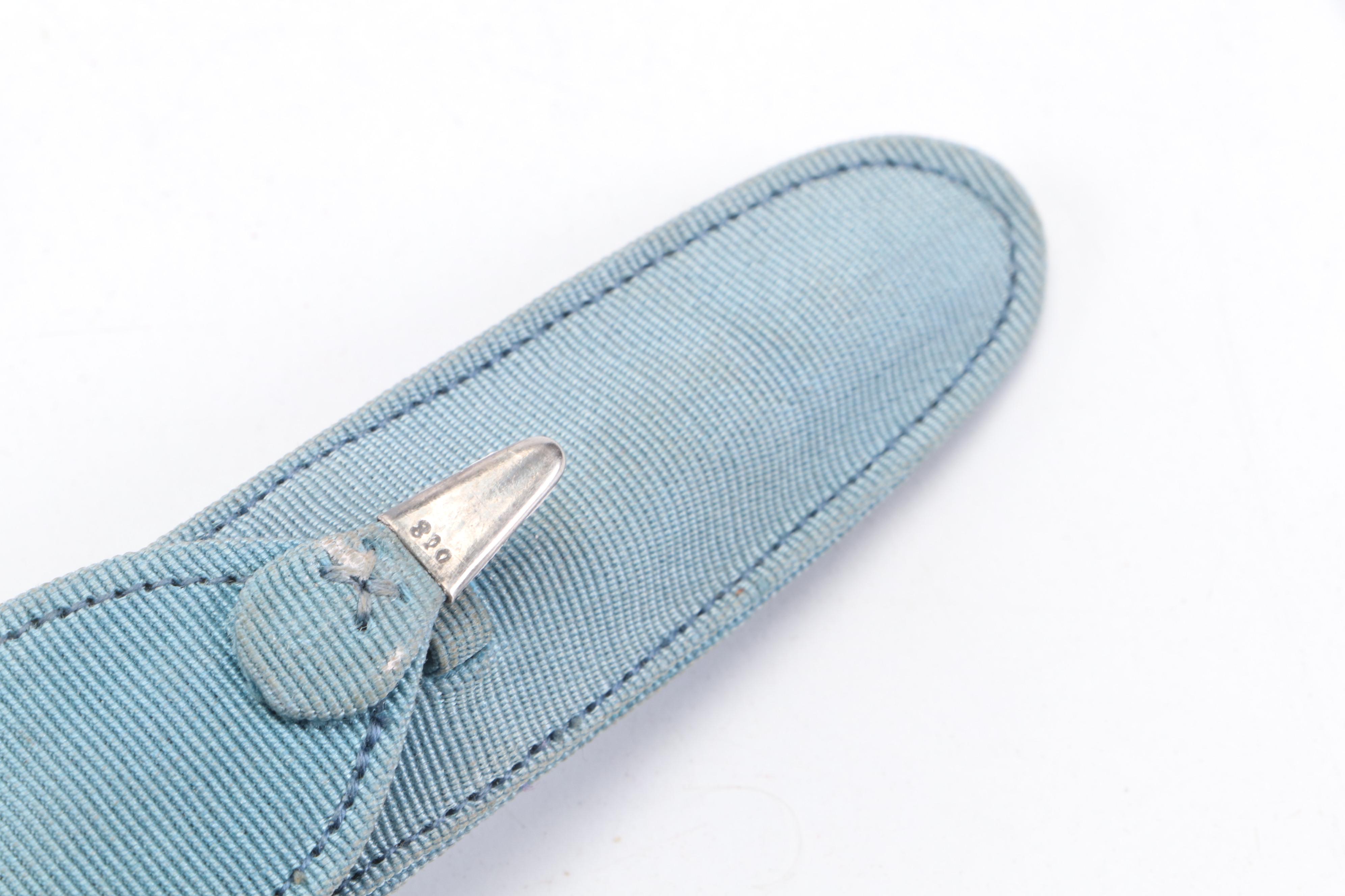 Murano Glass Fountain Dip Pens and Montblanc Pen Pocket with 800 Silver Catch