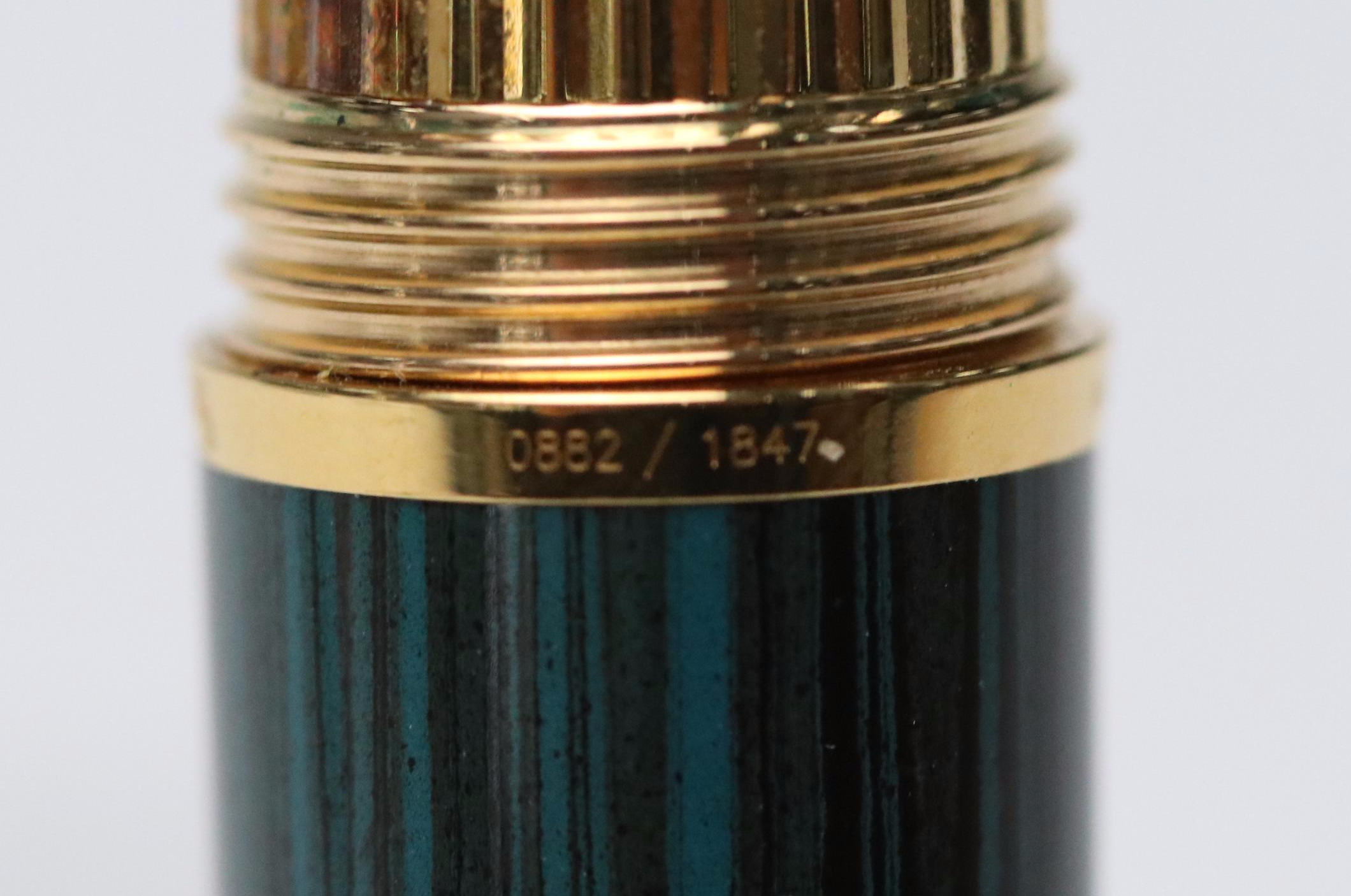 Louis Cartier L/E "Dandy" Ebonite Gold Plate Fountain Pen & Other Ballpoint Pen