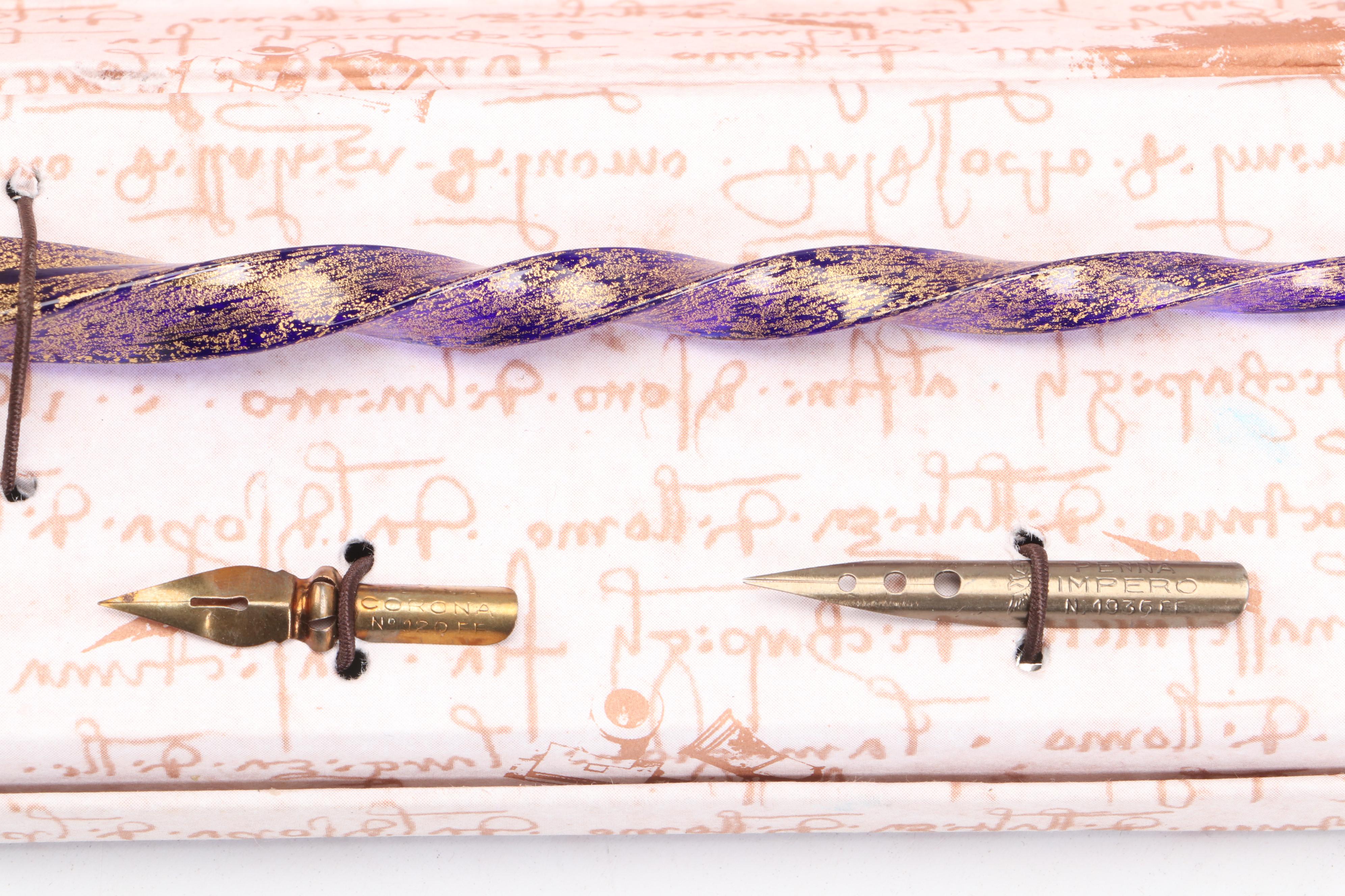 Murano Glass Dip Pen with Nibs and Paris D.Nore All-Glass Dip Pen