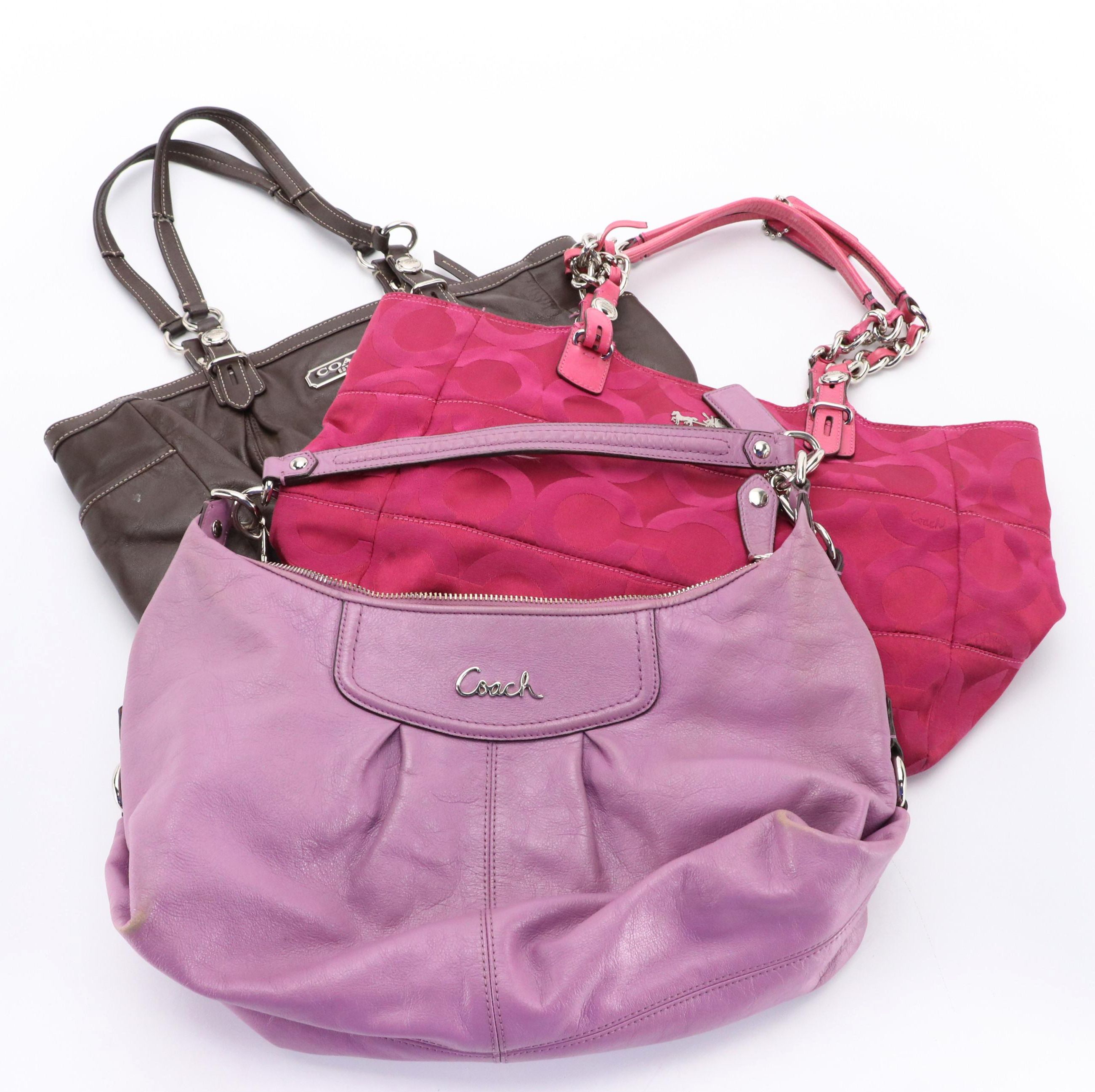 Coach Madison, Ashley and East-West Gallery Shoulder Bags in Leather and Canvas