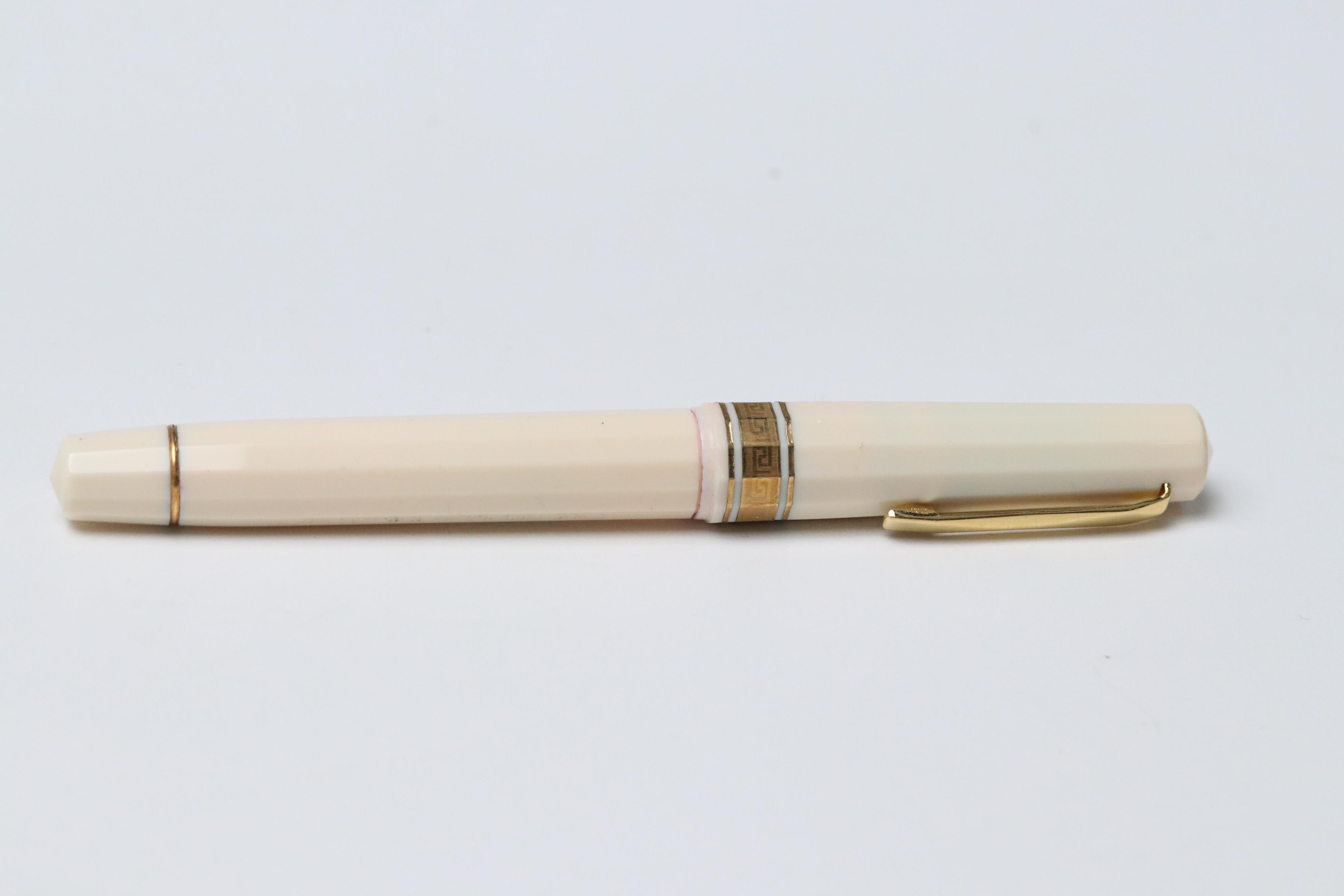 Italian Omas Acrylic Fountain Pens with 18K Gold Nibs, Porcelanosa Spanish Tiles
