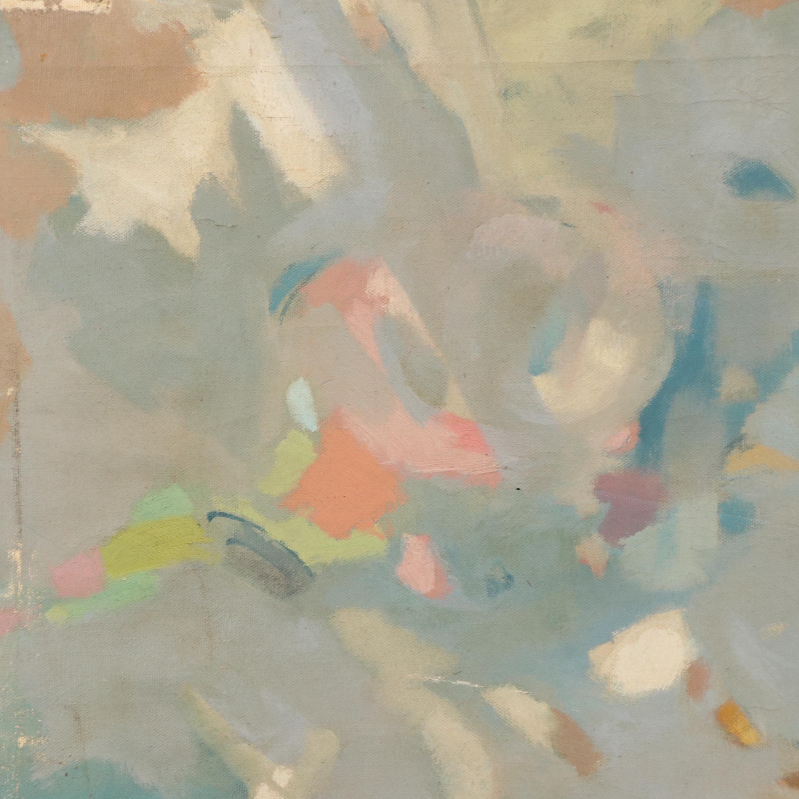 Gloria Greenberg Abstracted Painting "Sky" 1952