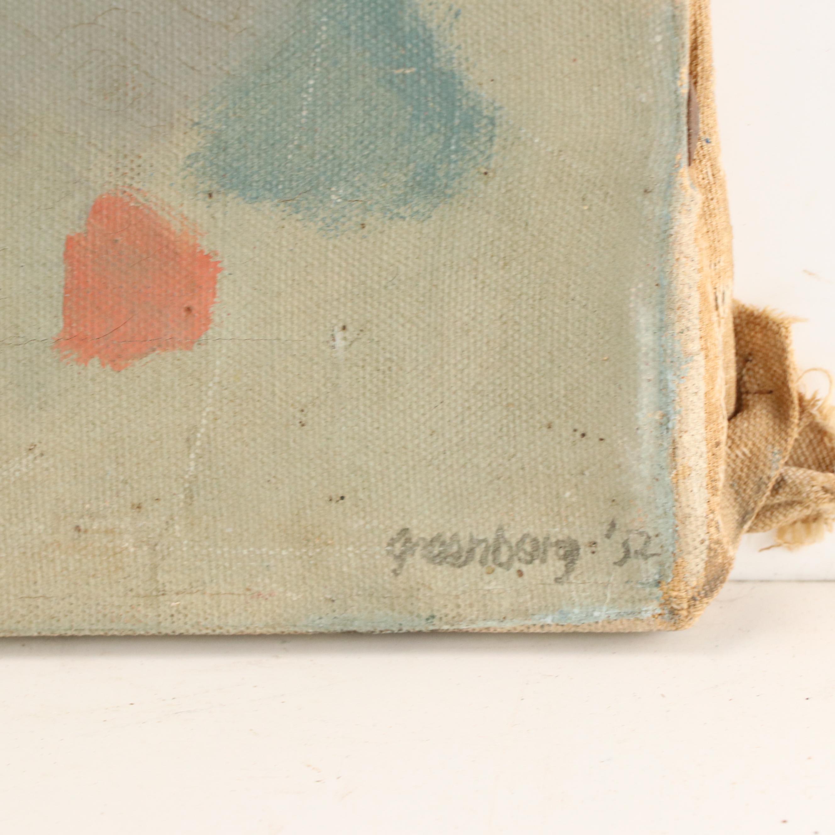 Gloria Greenberg Abstracted Painting "Sky" 1952